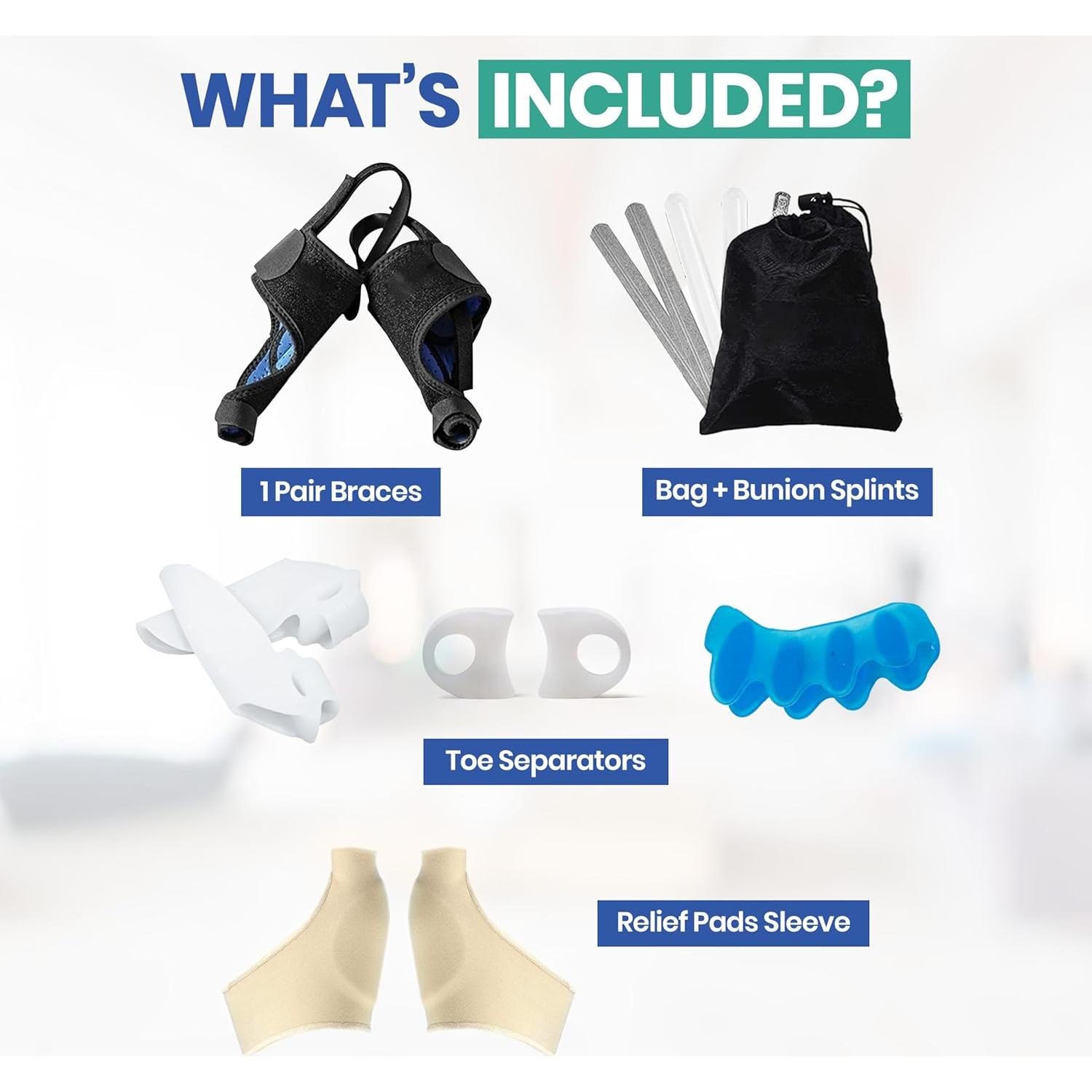 Kit Corrector de Juanetes RFAQK 11 Piezas Unisex