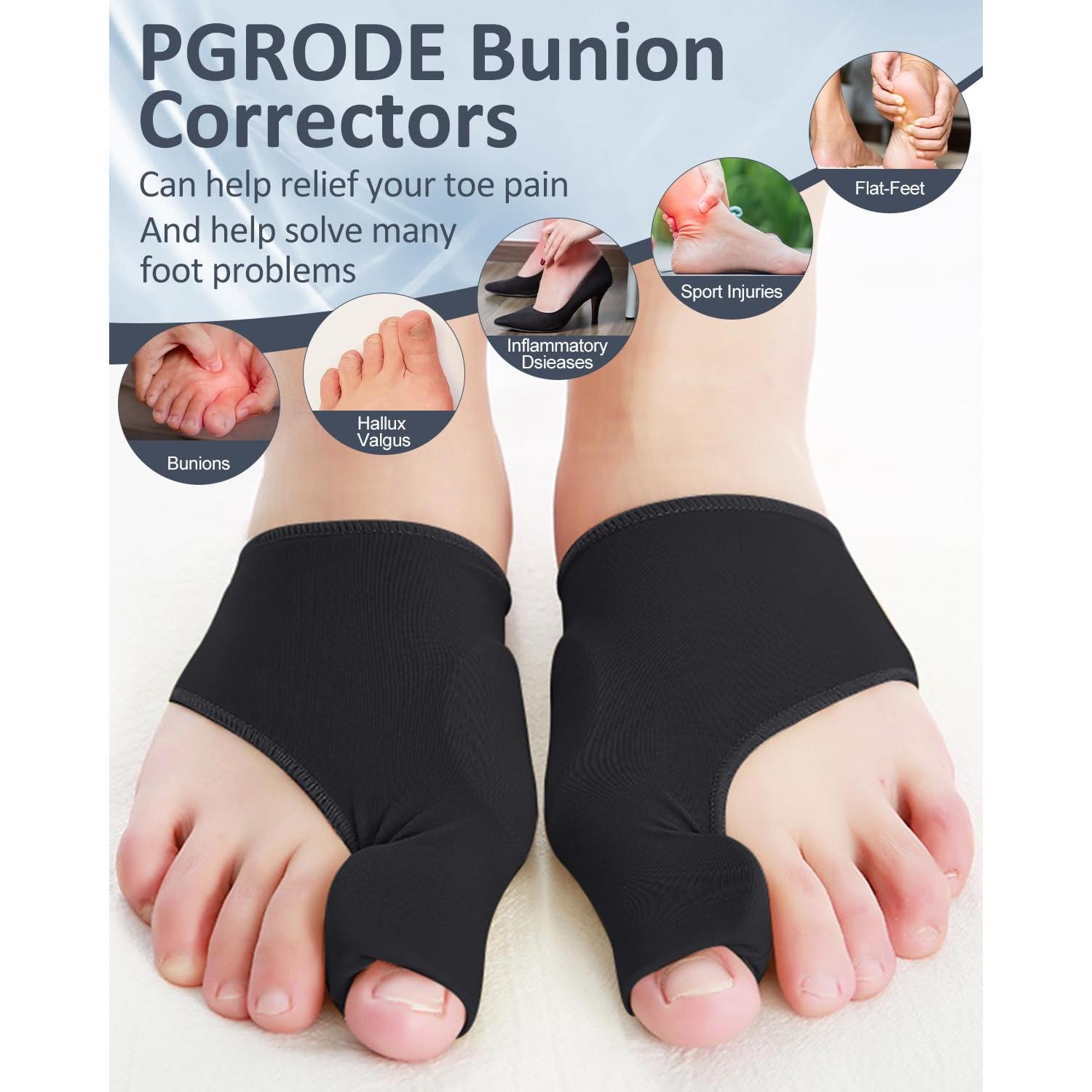 Corrector de Juanetes PGRODE para Mujeres y Hombres - Negro