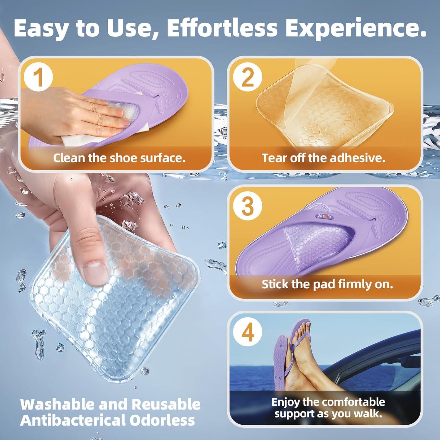 Inserts de Soporte Arqueado ZAIWOO para Pies Planos - Gel