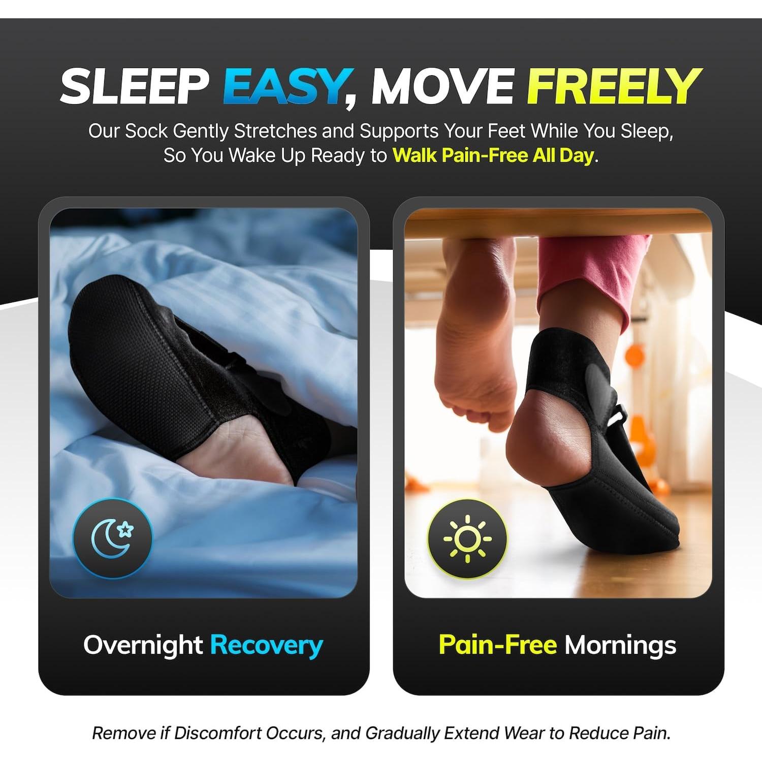 Calcetín Splint Nocturno BraceAbility para Fascitis Plantar - Grande