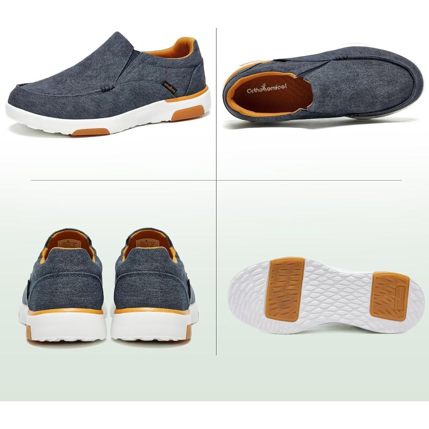 Zapatos Slip-On Ortopédicos Hombre OrthoComfoot 9 Denim
