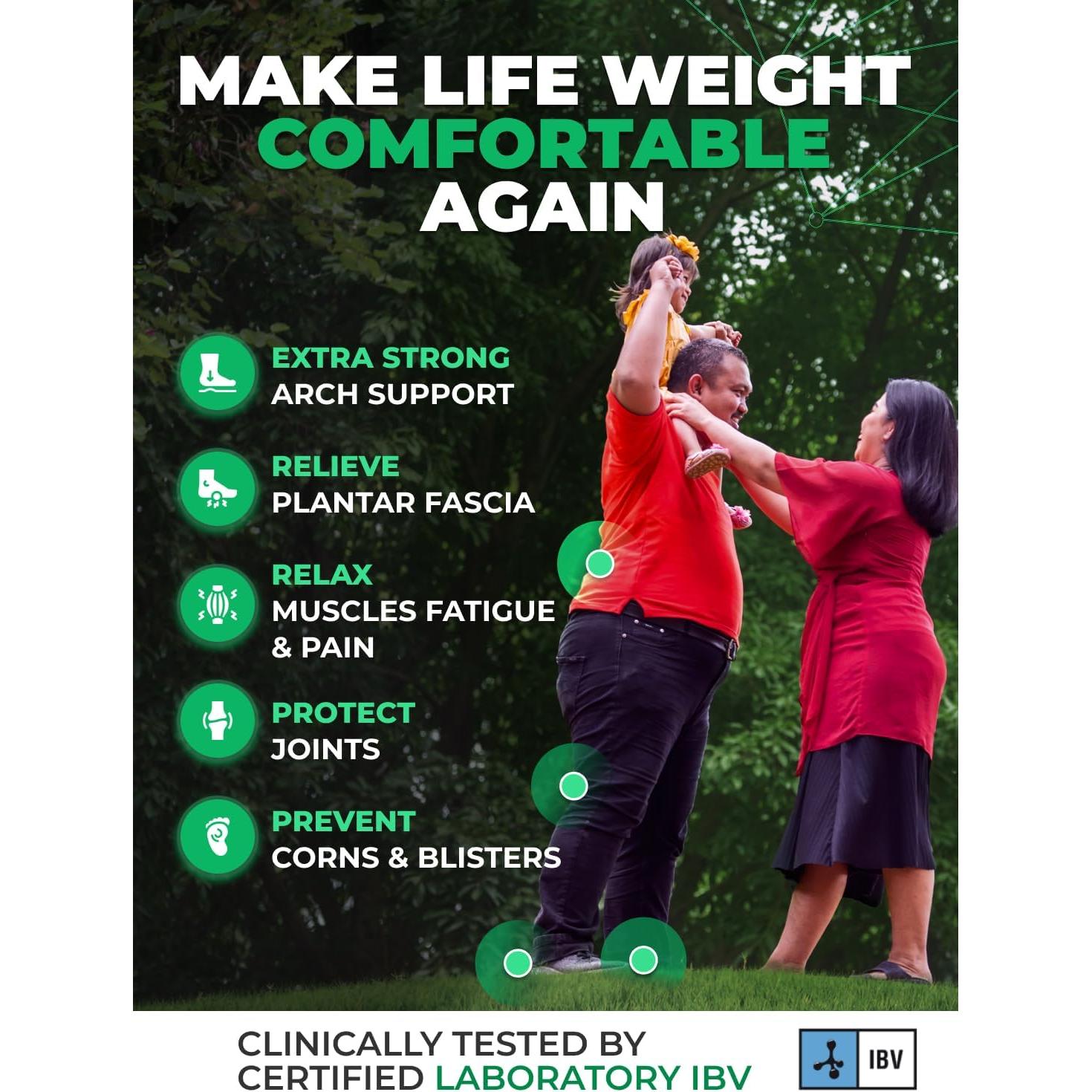 Plantillas ortopédicas EASYFEET para arco alto 220 lbs L