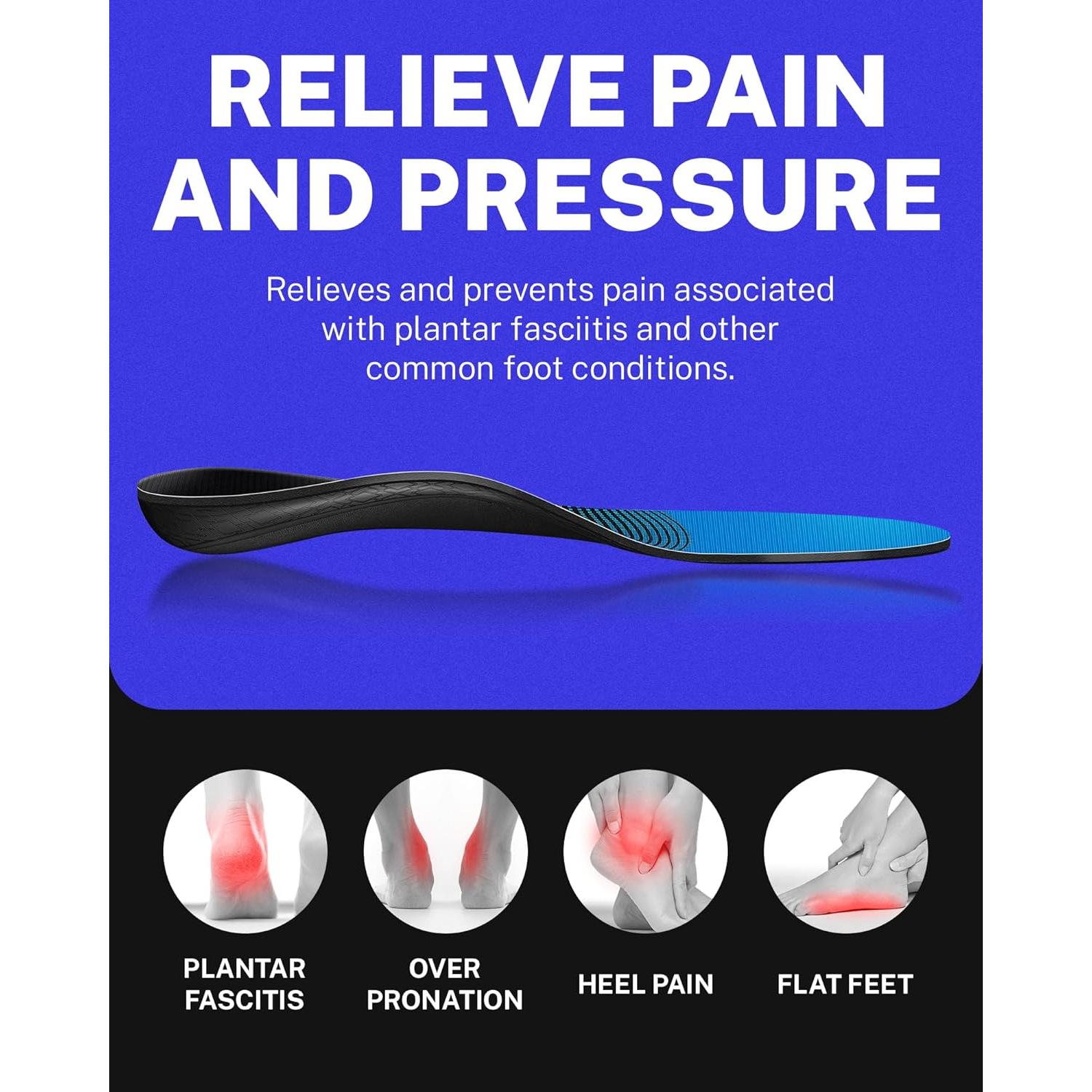Plantillas ortopédicas Walkhero para fascitis plantar - Azul