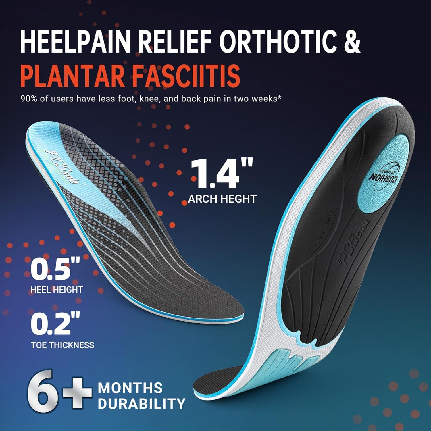 Plantillas Ortopédicas PCSsole para Fascitis Plantar 99kg