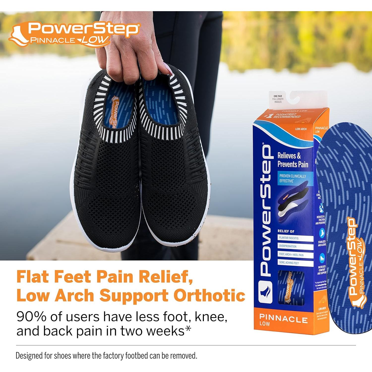 Plantillas ortopédicas PowerStep Pinnacle Low Azul/Naranja