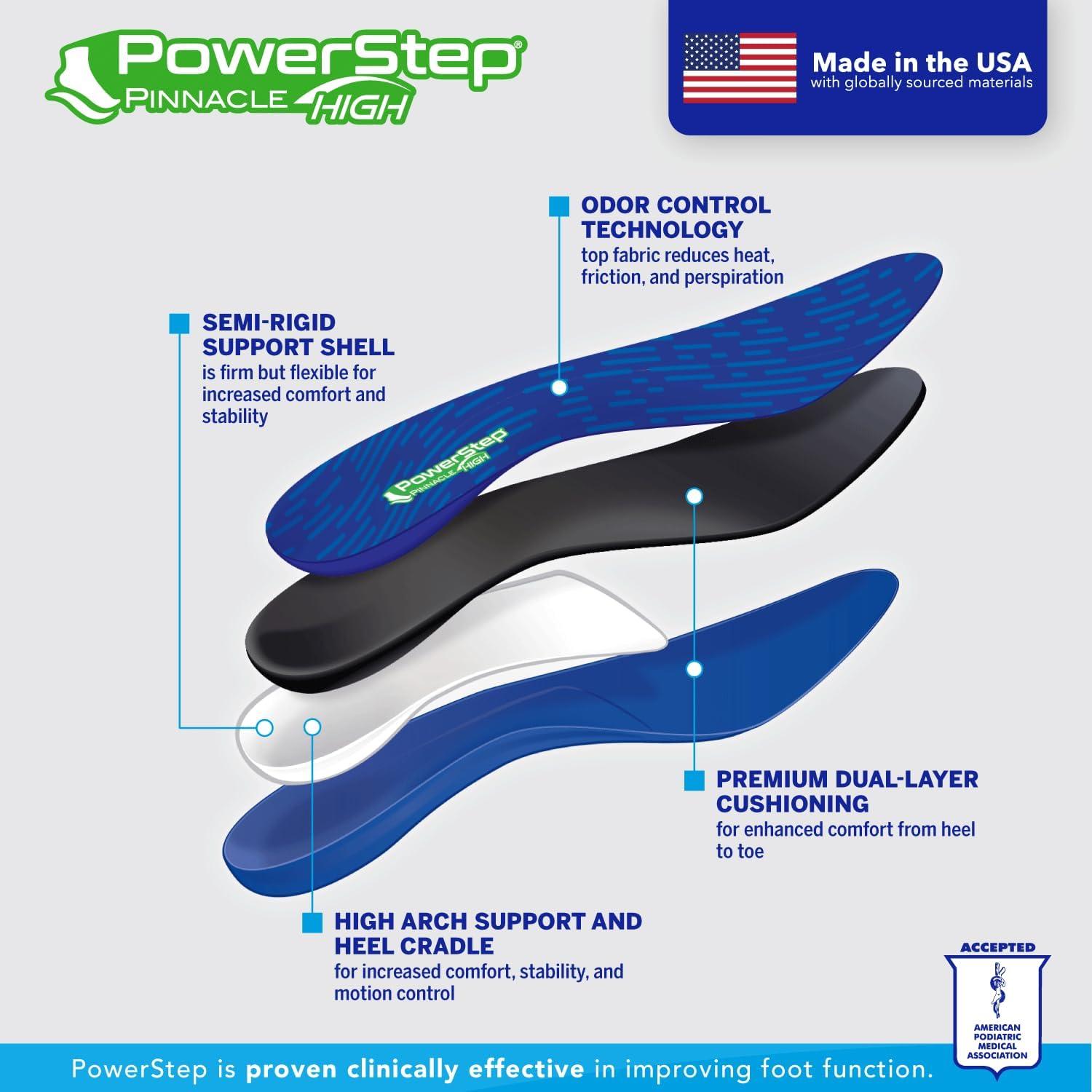 Plantillas PowerStep Pinnacle High para Alivio de Dolor