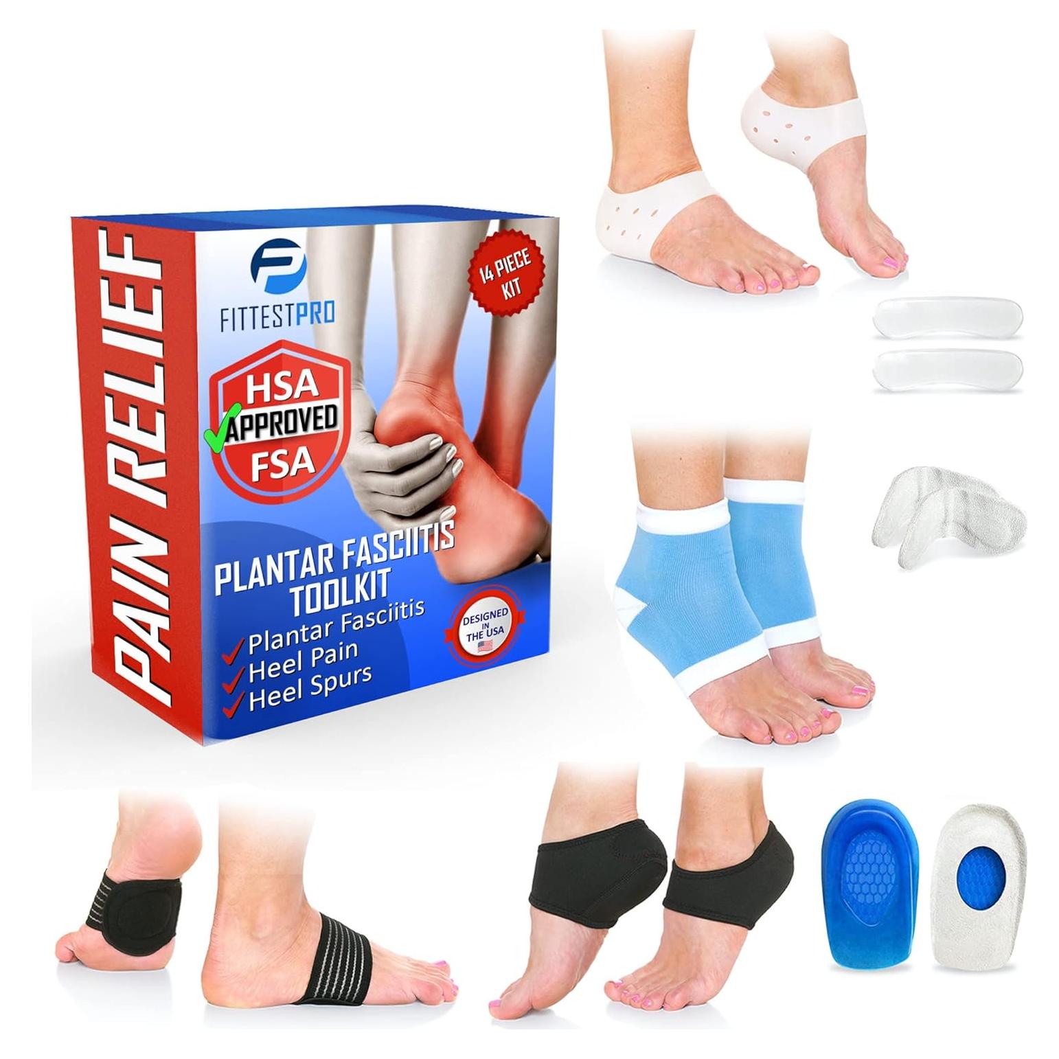 Kit de 14 Piezas Fittest Pro para Alivio de Fascitis Plantar