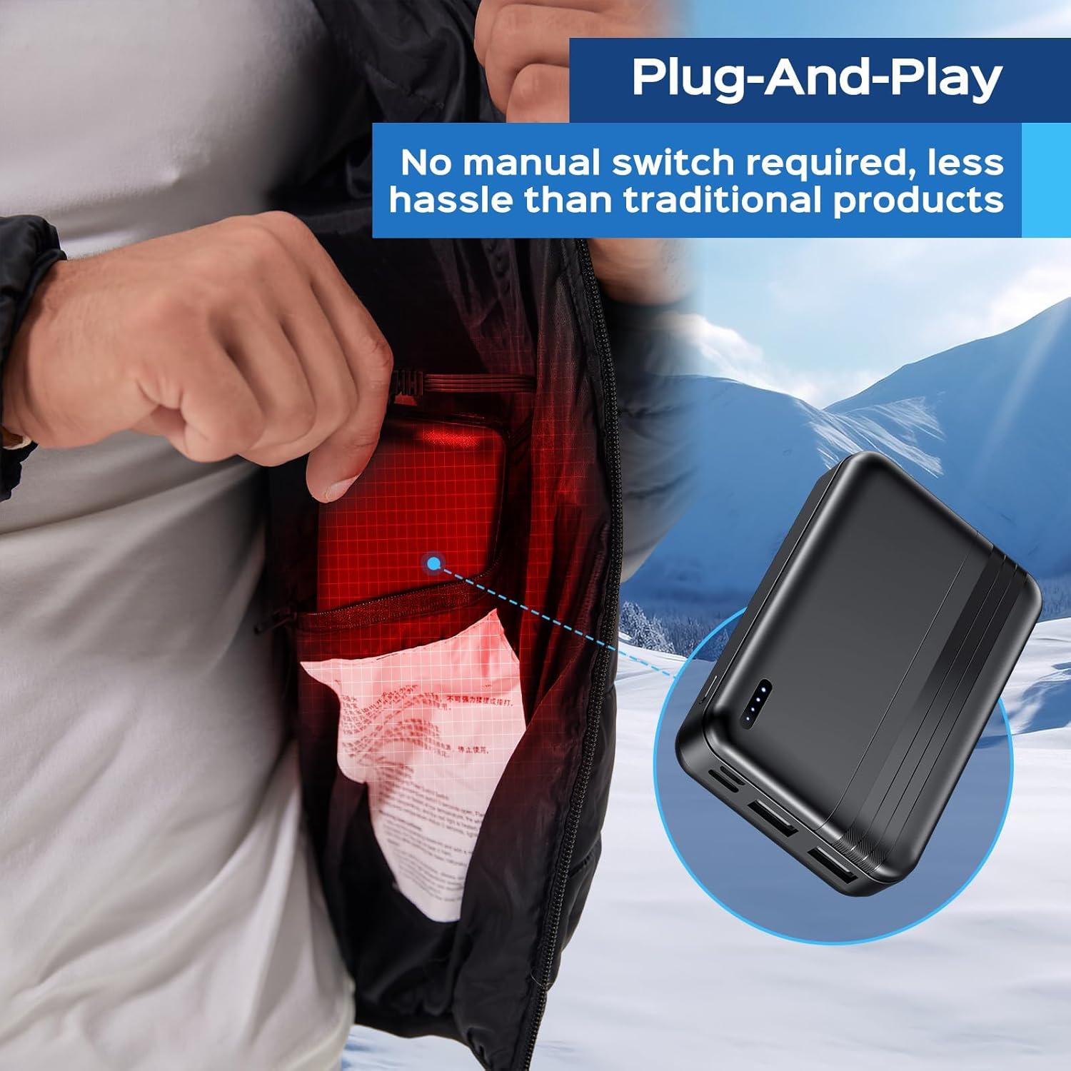 Batería Power Bank 10000mAh 5V para Chalecos Calentados