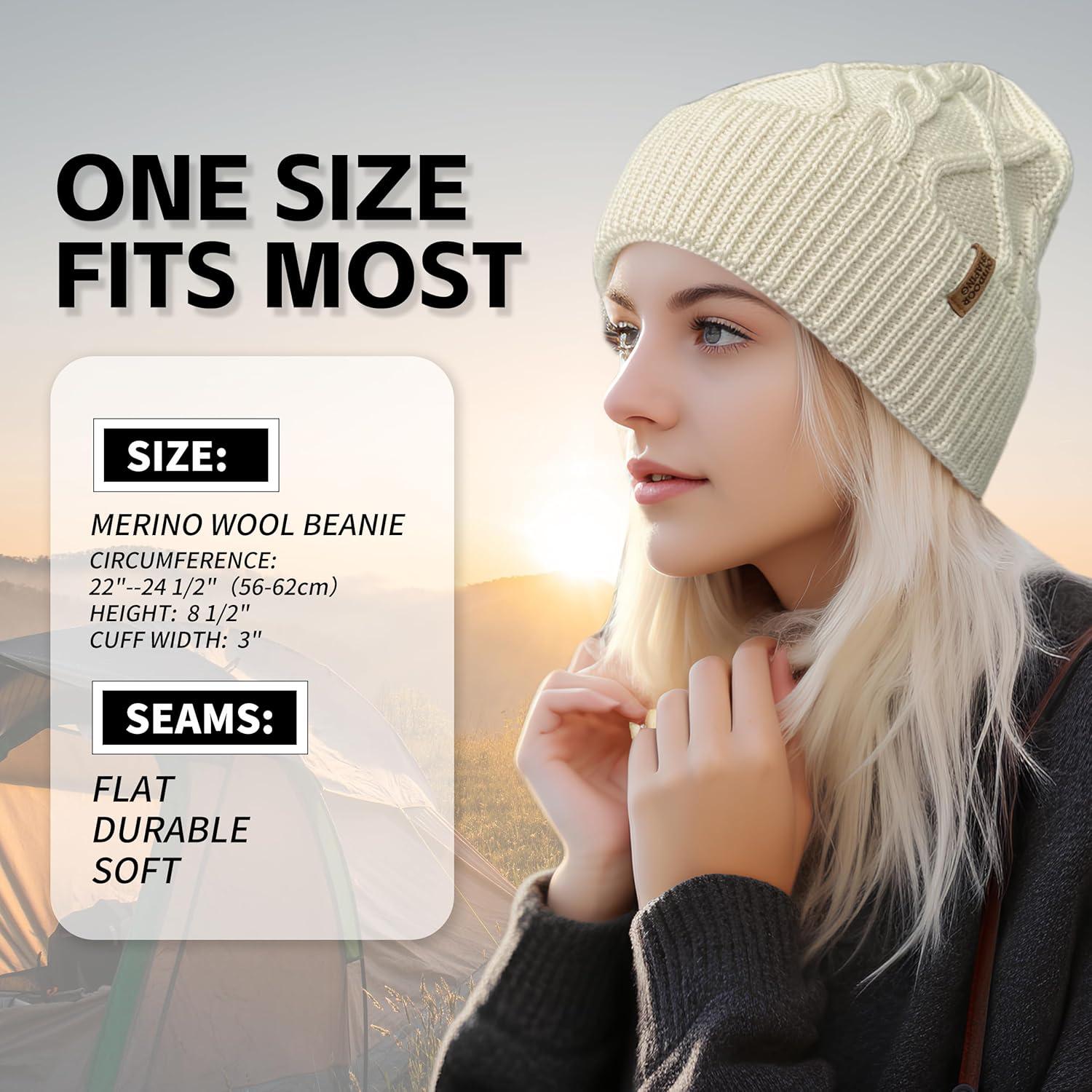 Gorro de lana merino unisex Outdoor Shaping beige