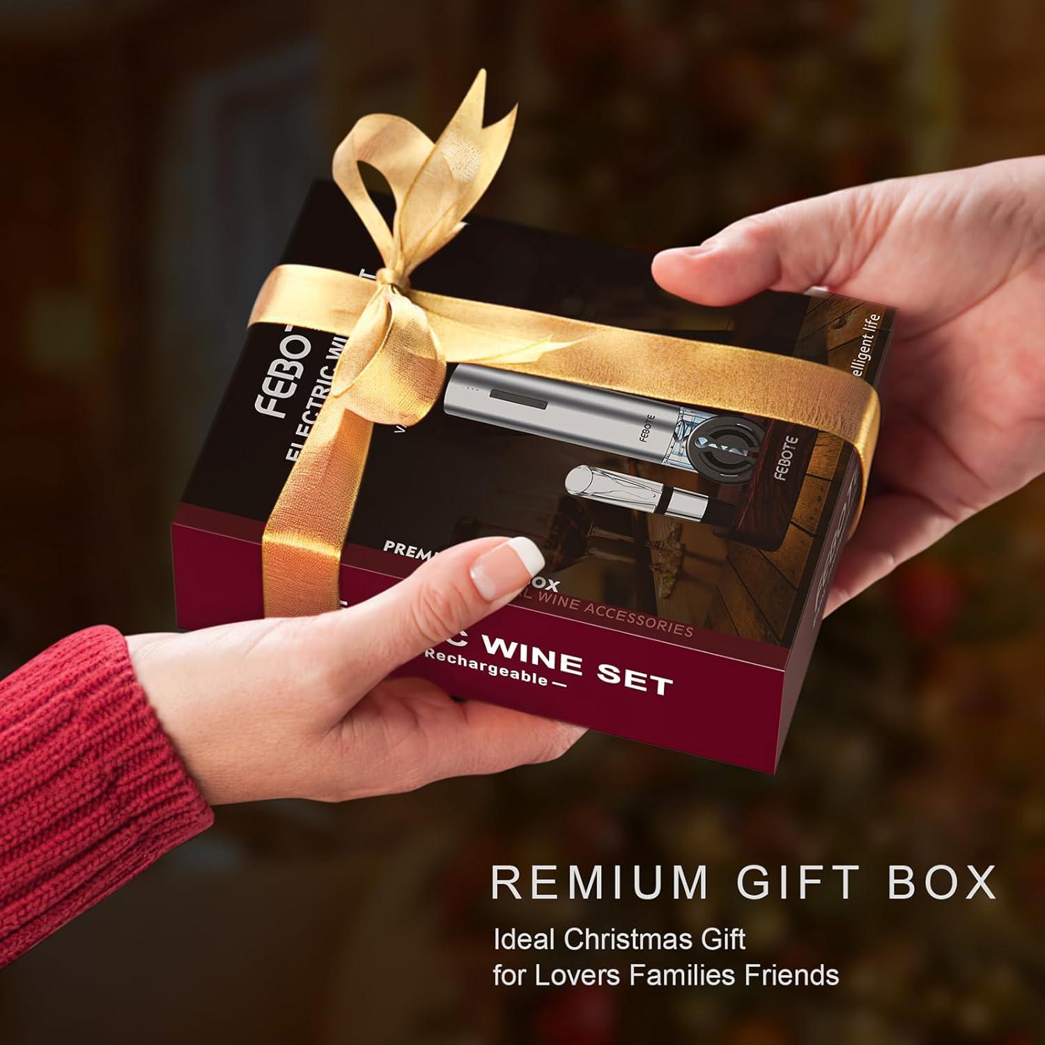 Sacacorchos Eléctrico FEBOTE 6 en 1 con Accesorios