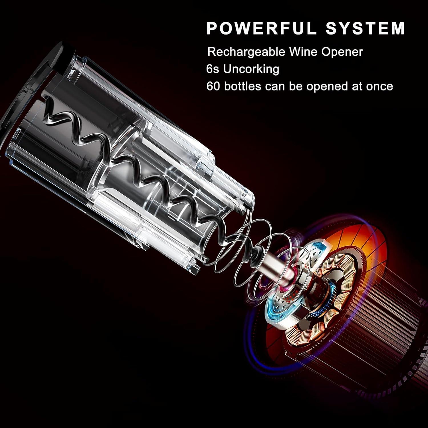 Sacacorchos Eléctrico FEBOTE 6 en 1 con Accesorios
