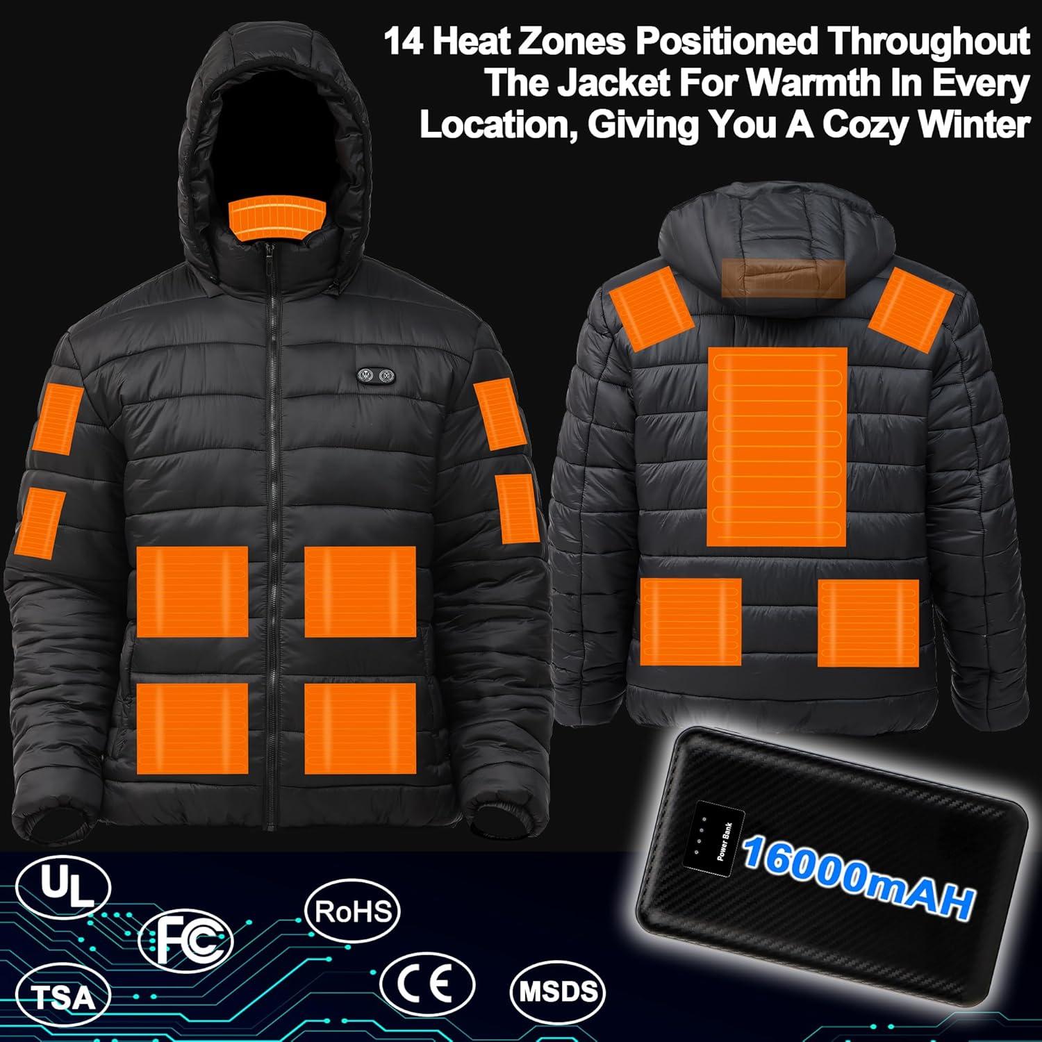 Chaqueta Calefaccionada Panatude Gd-p32+ Negra para Hombre