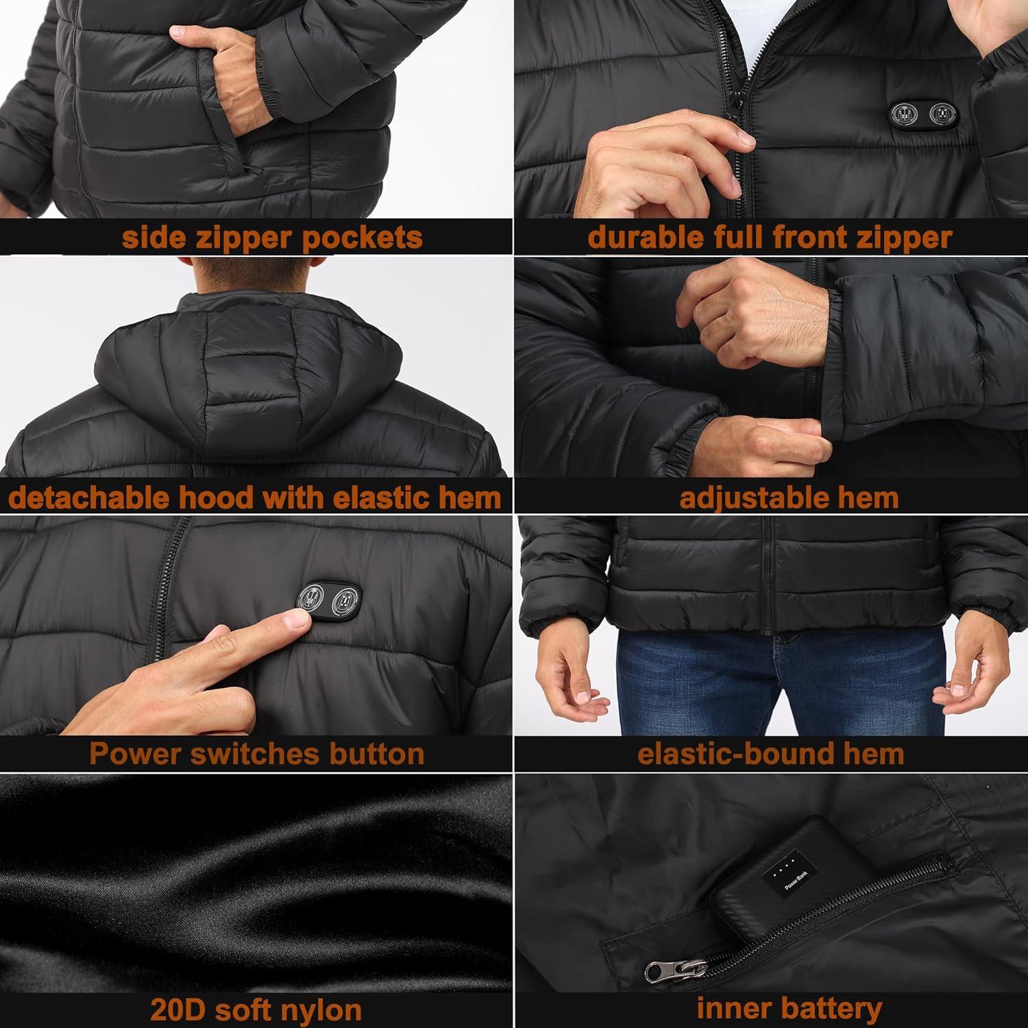 Chaqueta Calefaccionada Panatude Gd-p32+ Negra para Hombre