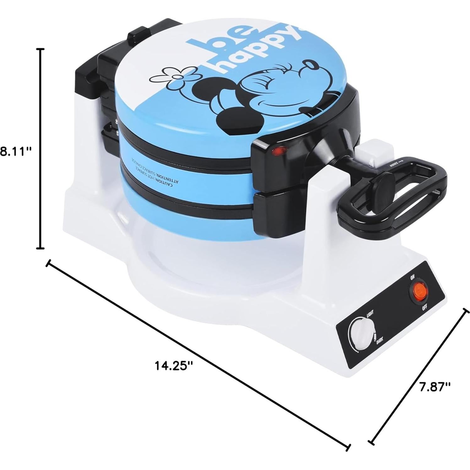 Máquina de Waffles Doble Disney Mickey Minnie - 6 Waffles