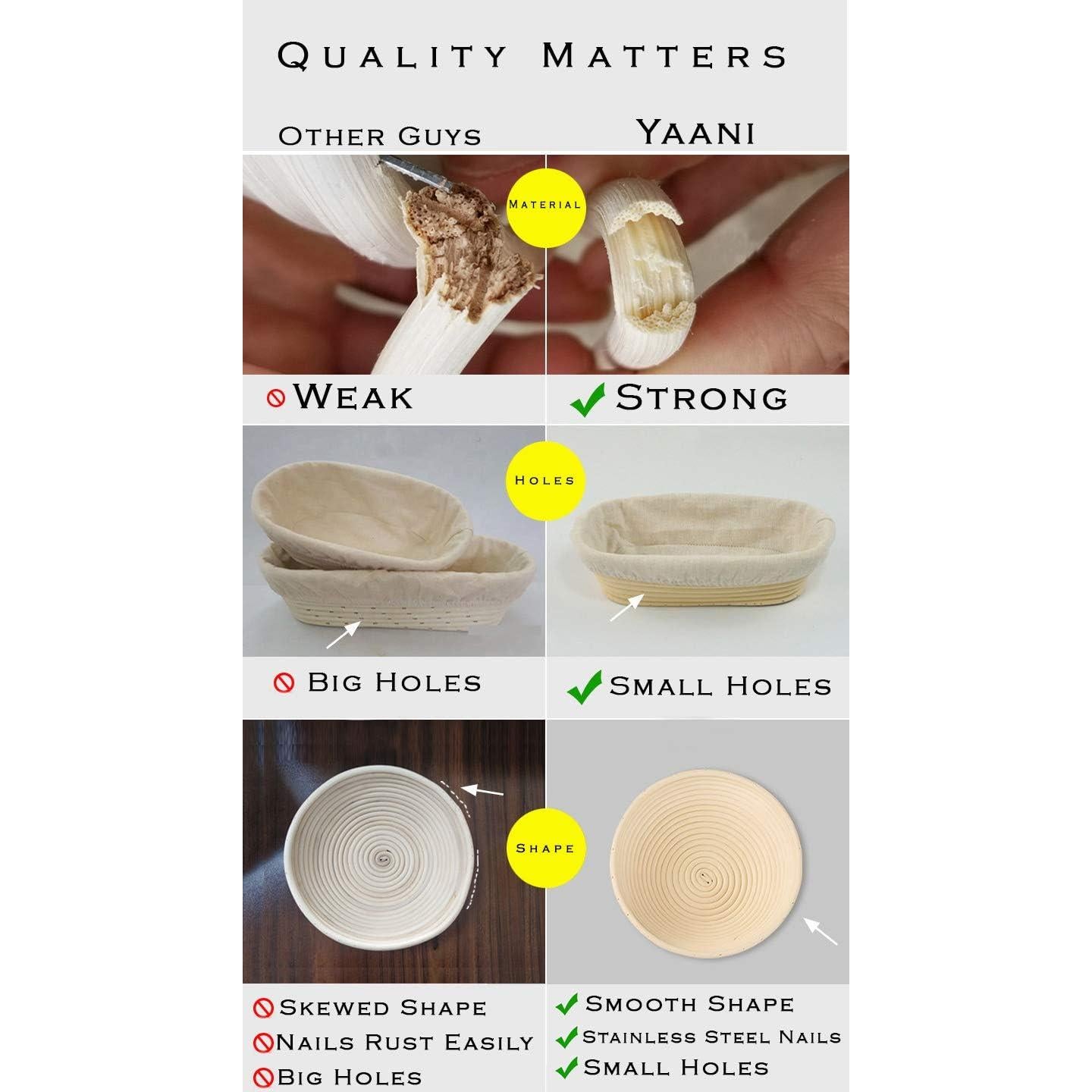 Kit de Masa Madre YAANI con Cestas Redonda y Ovalada