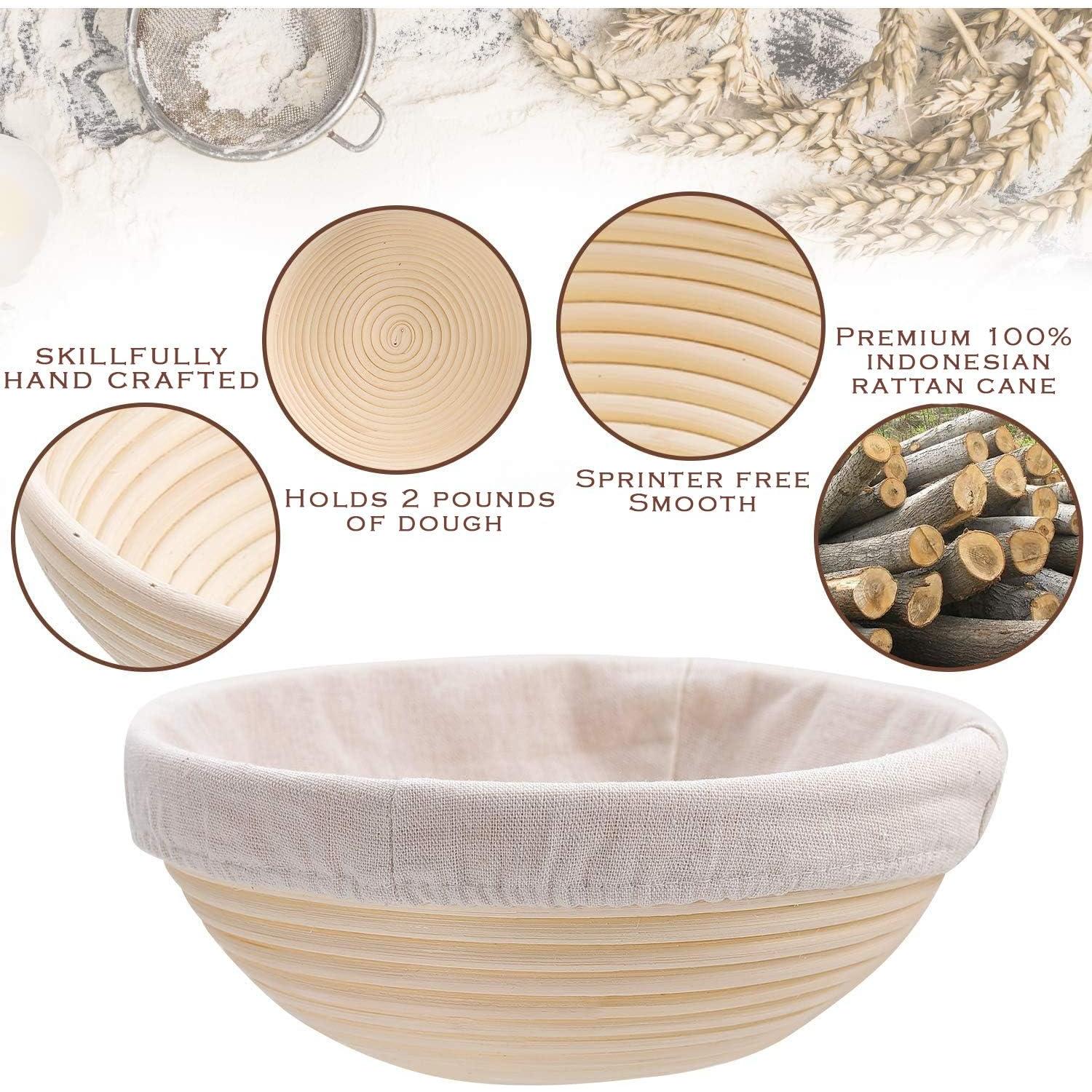 Kit de Masa Madre YAANI con Cestas Redonda y Ovalada