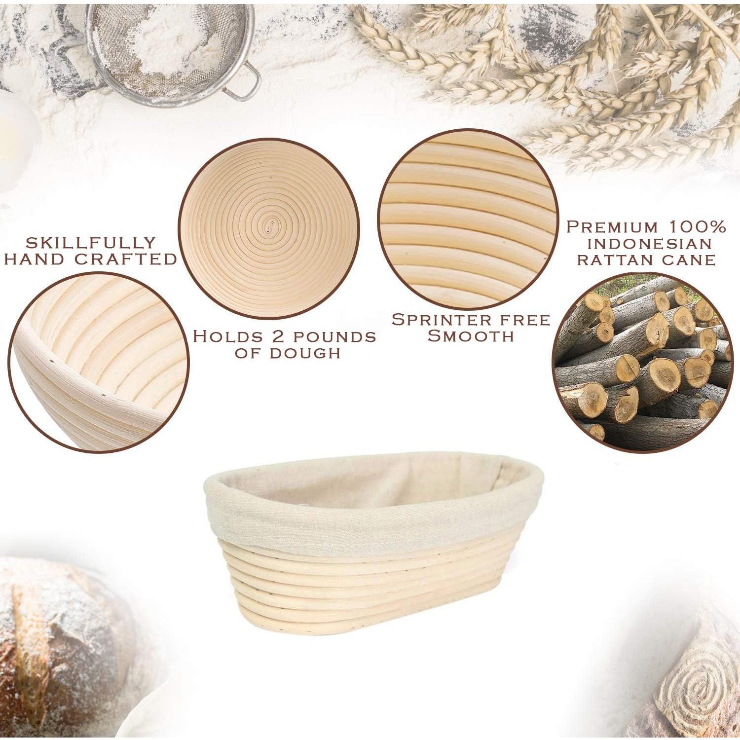 Kit de Masa Madre YAANI con Cestas Redonda y Ovalada