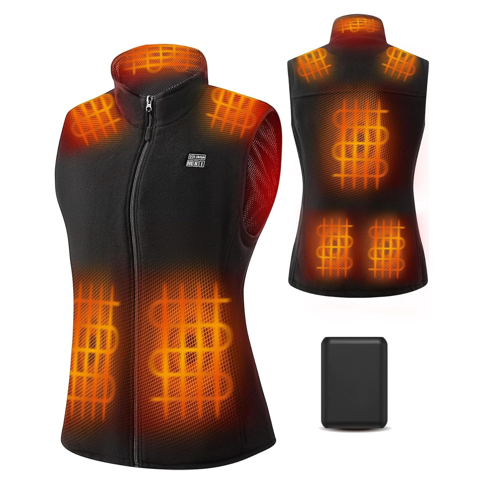 Chaleco Térmico para Mujeres R-TAX RTAX-018A Forro Polar 8 Zonas