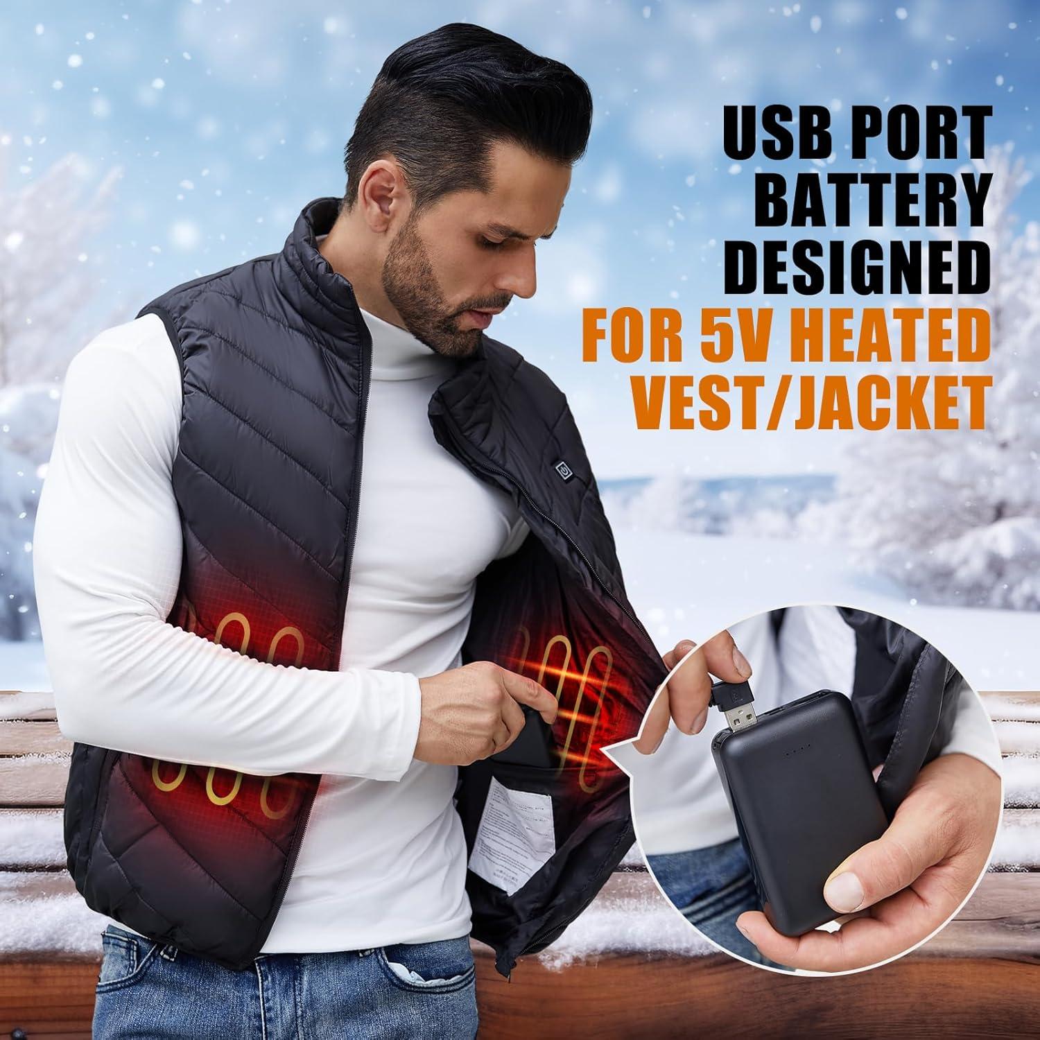 Batería 10000mAh 5V/2A para Chaleco Térmico Unisex