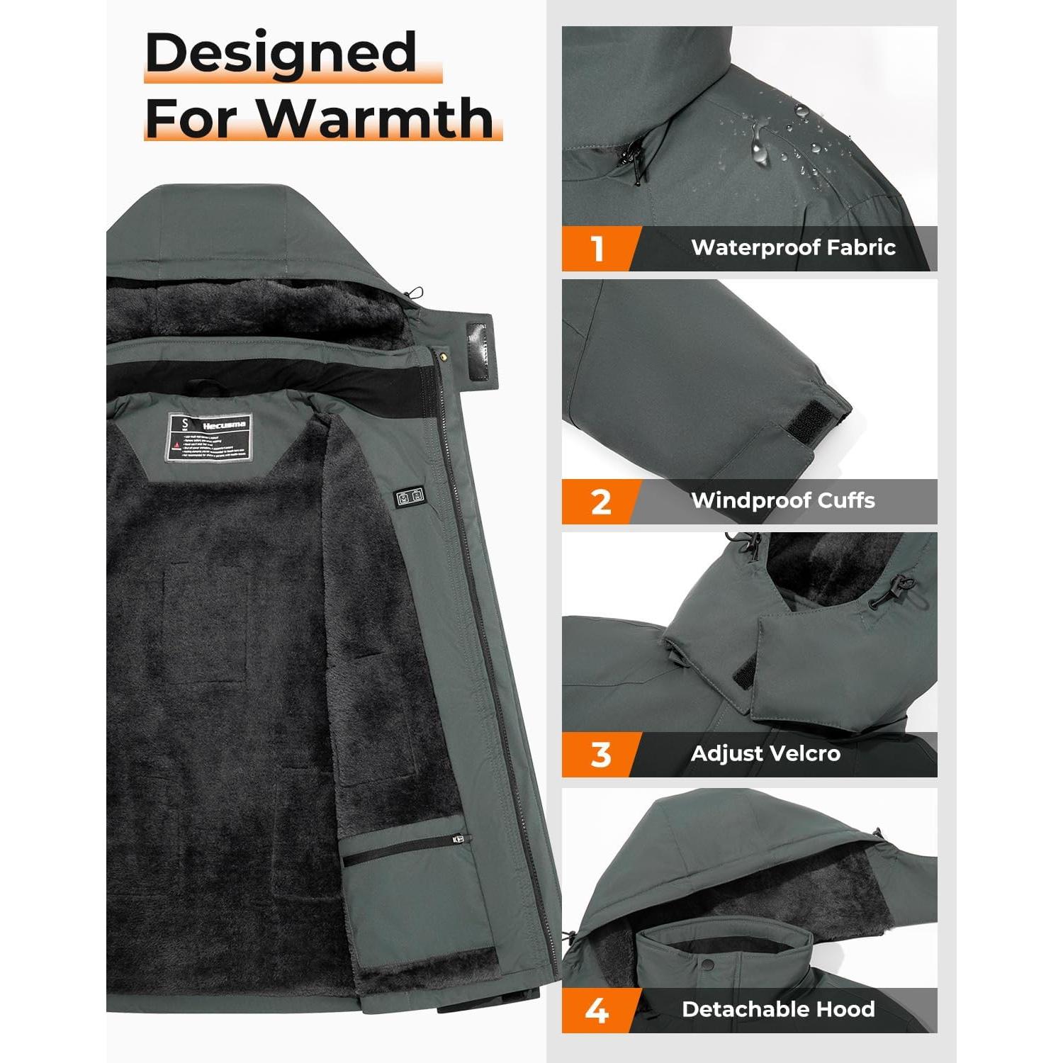 Chaqueta Calefaccionada Hecusma Rtax-018a 12V 18400mAh Hombre