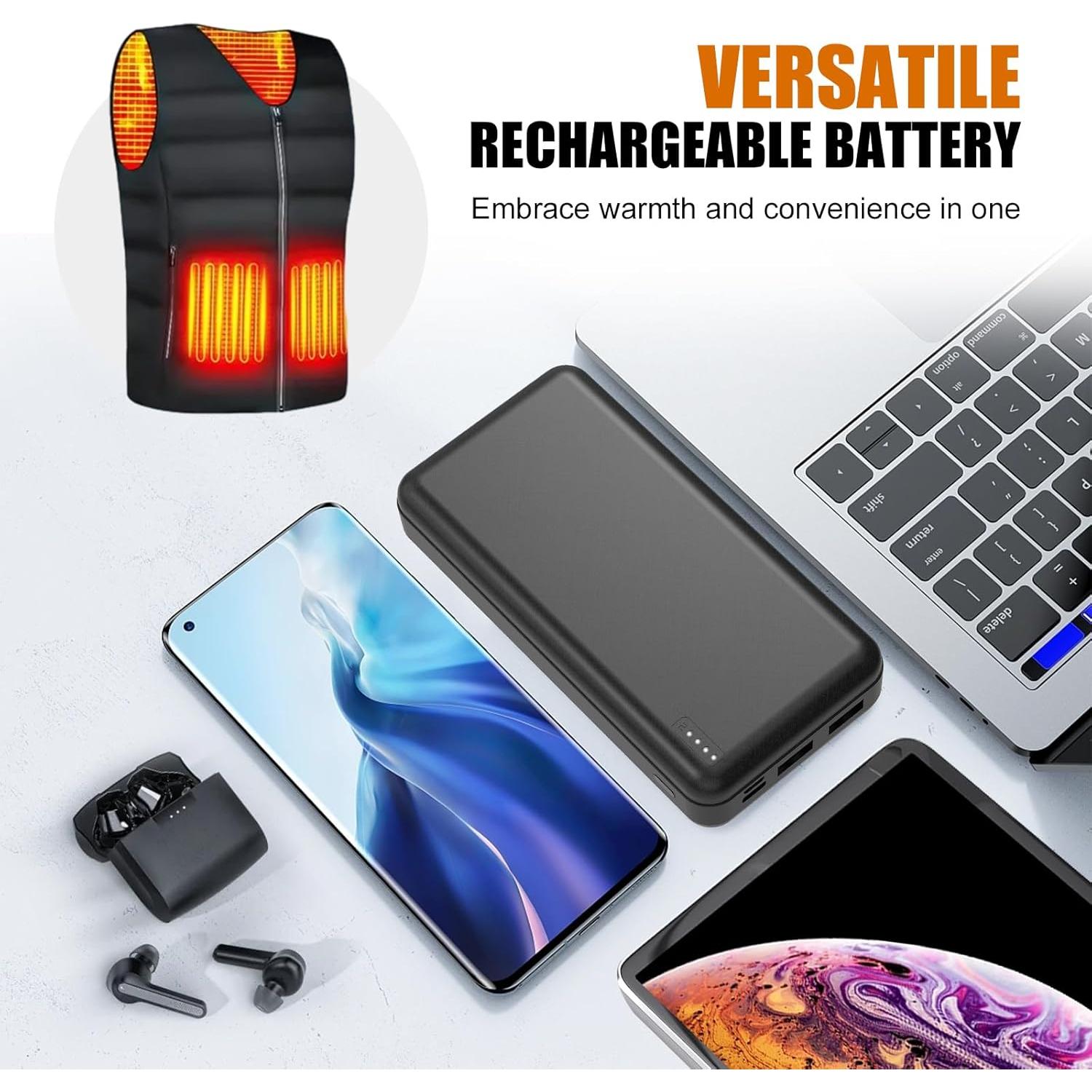 Banco de Poder 20000mAh 5V/2A para Ropa Calentada Unisex