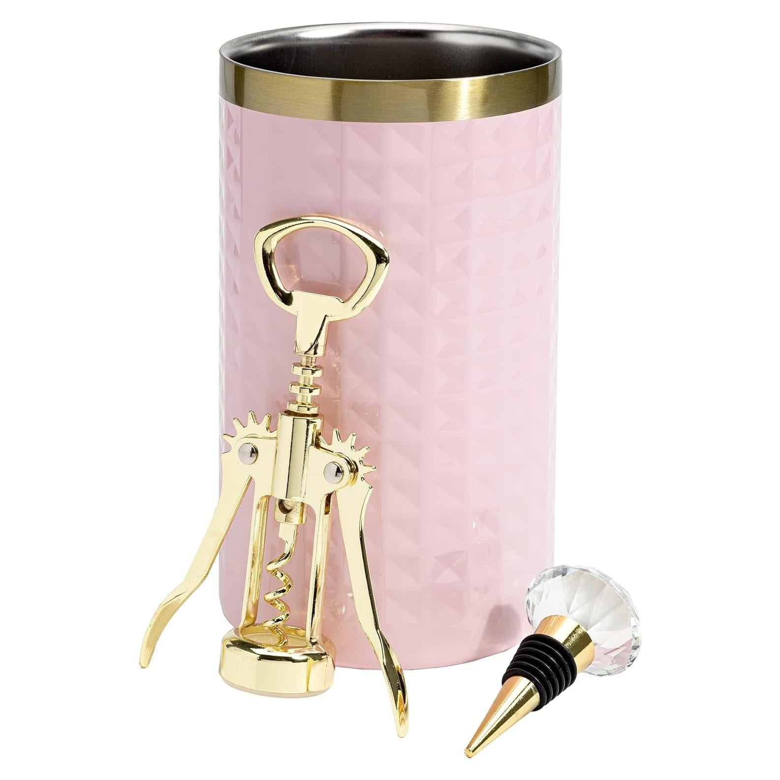 Set Enfriador de Vino Paris Hilton 3 Piezas Rosa