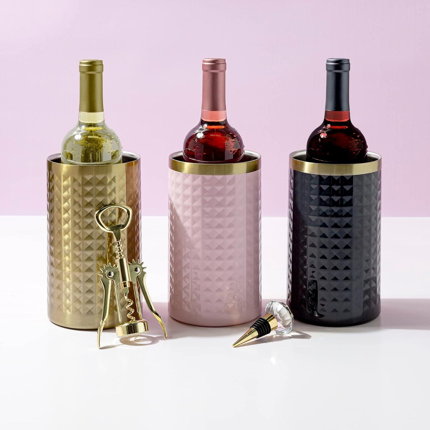 Set Enfriador de Vino Paris Hilton 3 Piezas Rosa