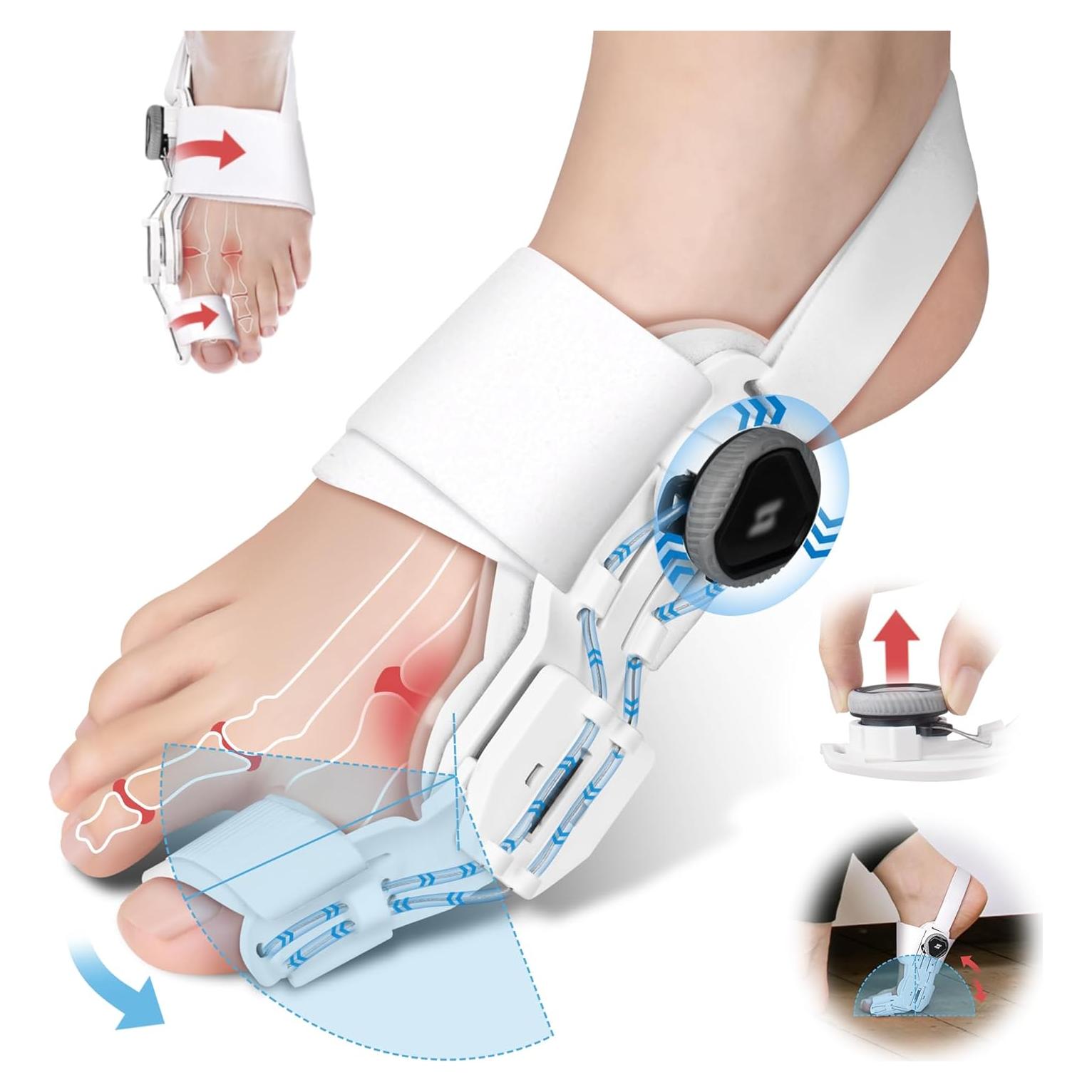 Corrector de Juanetes Ecqizer Ajustable para Dedo Gordo