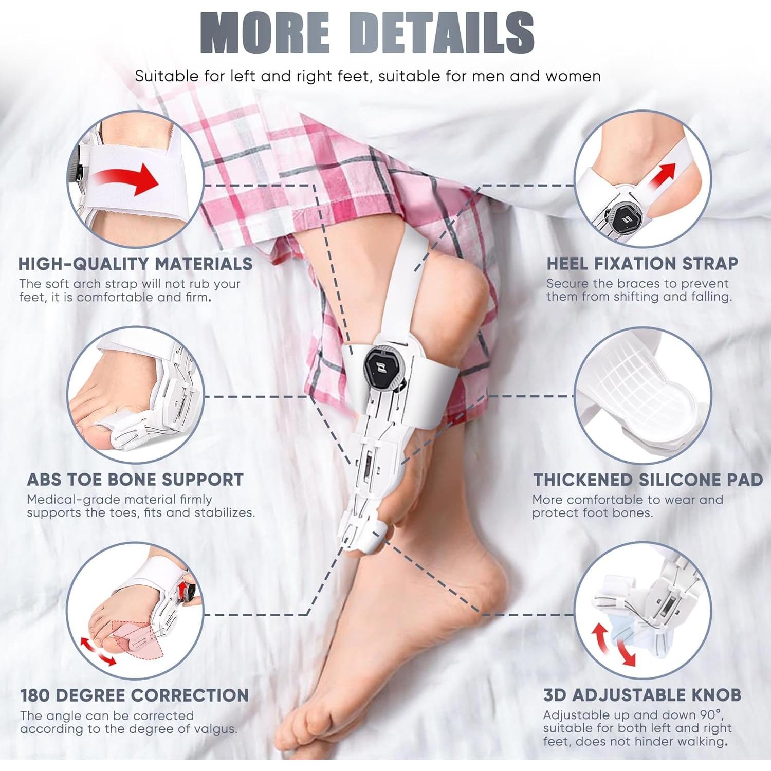 Corrector de Juanetes Ecqizer Ajustable para Dedo Gordo