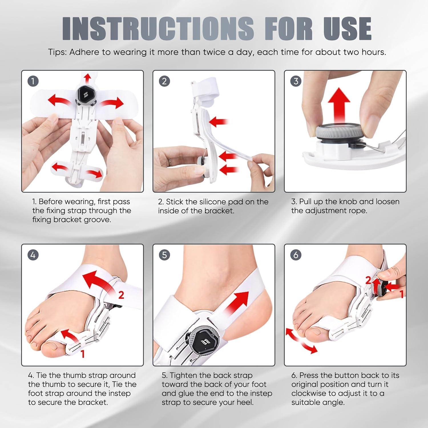 Corrector de Juanetes Ecqizer Ajustable para Dedo Gordo