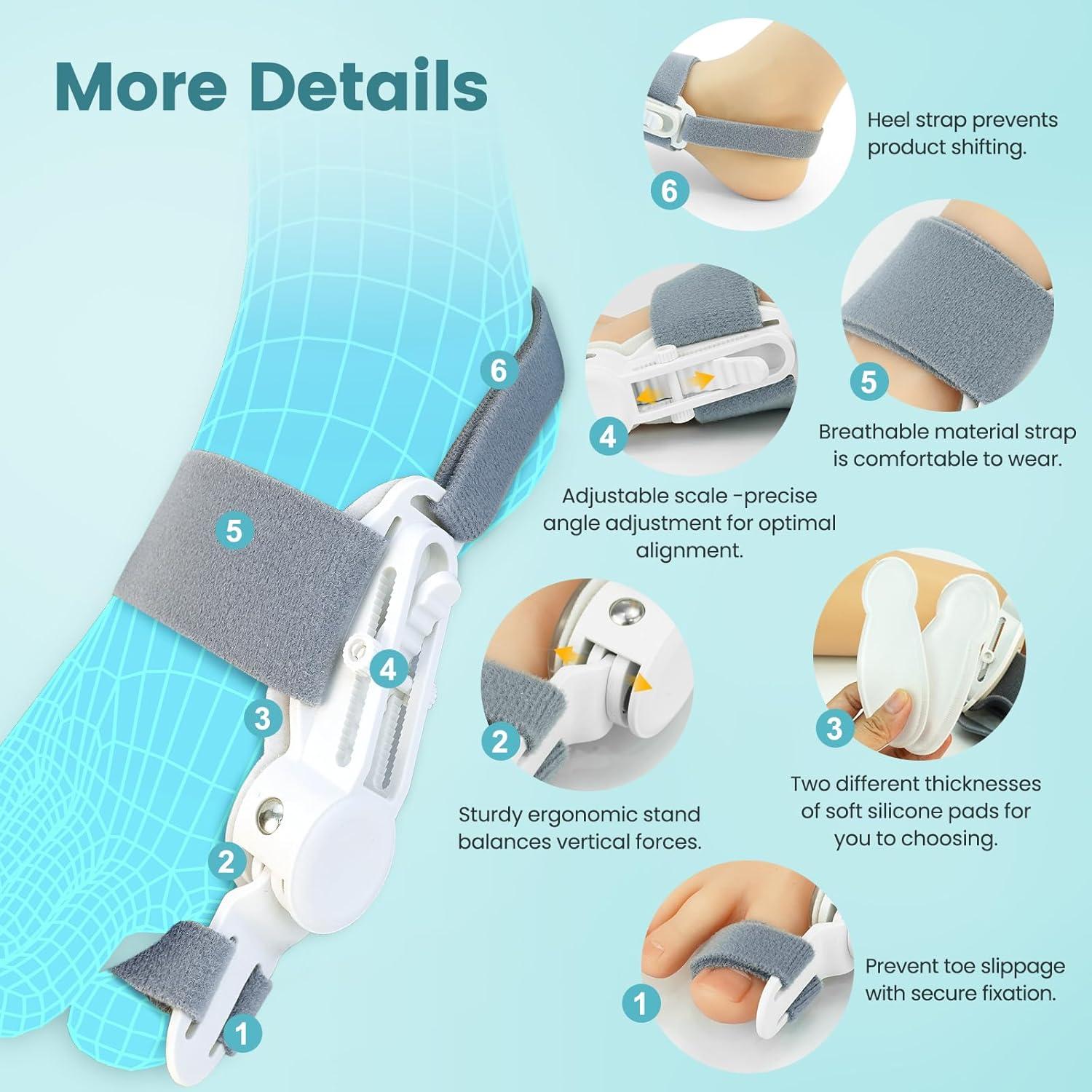 Corrector de Juanetes LEMEUR Ajustable con Almohadilla de Silicona