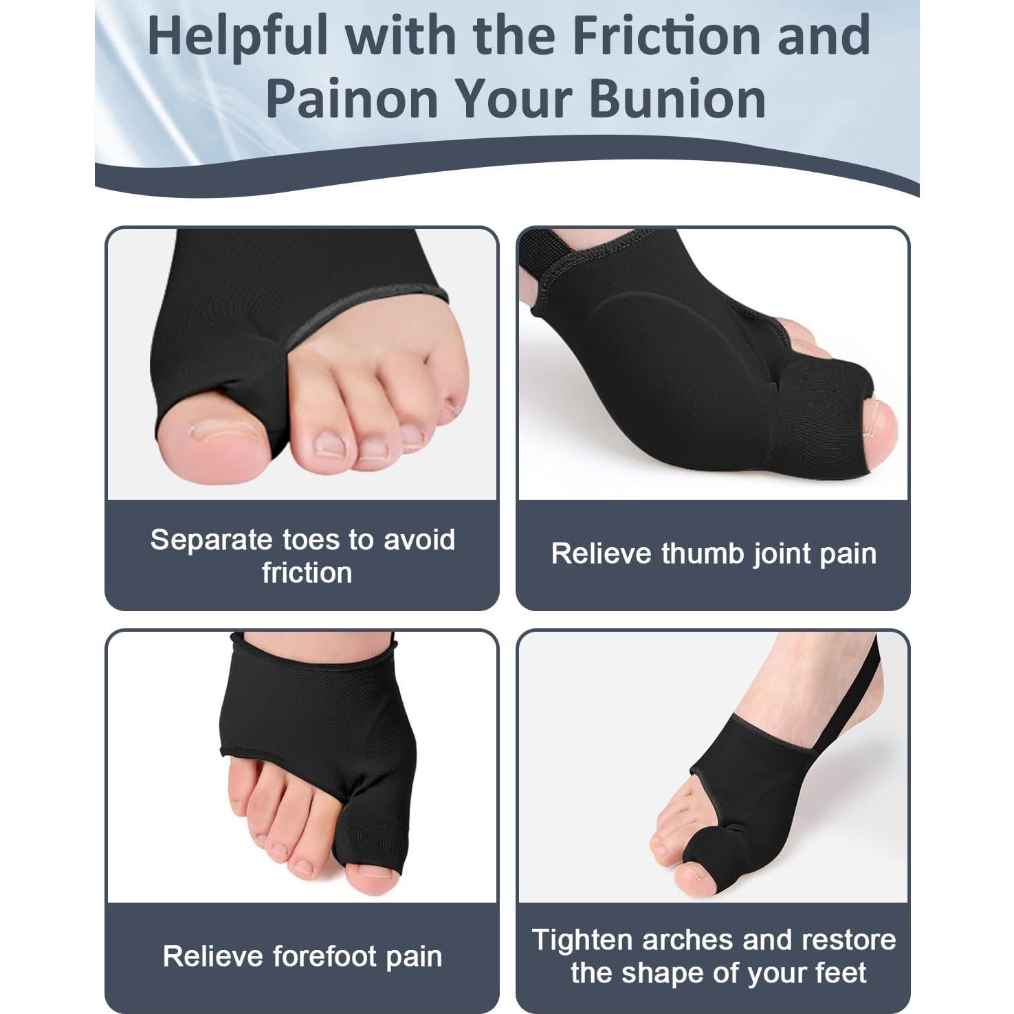 Corrector de Juanetes Hlps-mall 2PC Transpirable con Gel