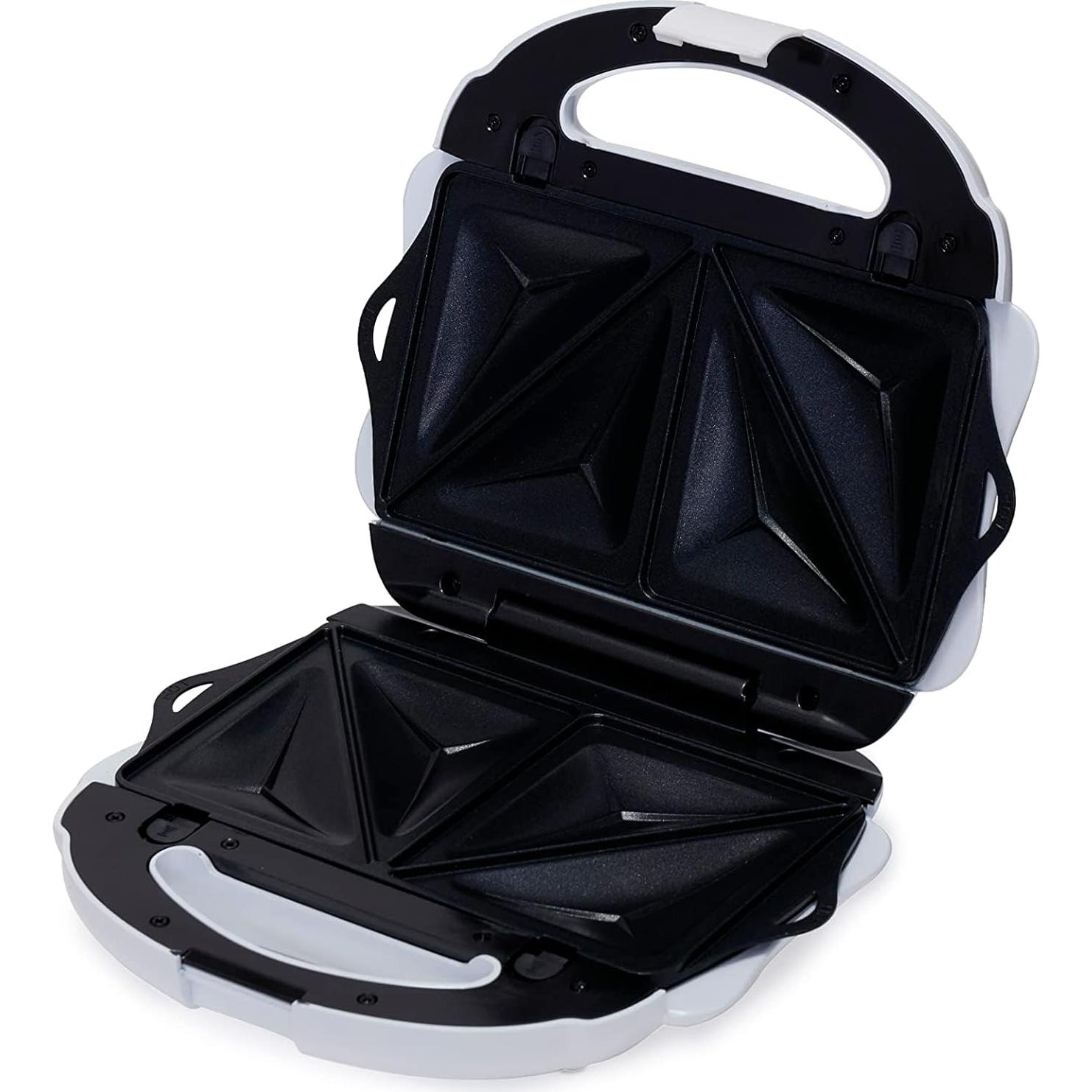 Máquina 3-en-1 Amazon Basics Waffle y Grill 700W Blanca