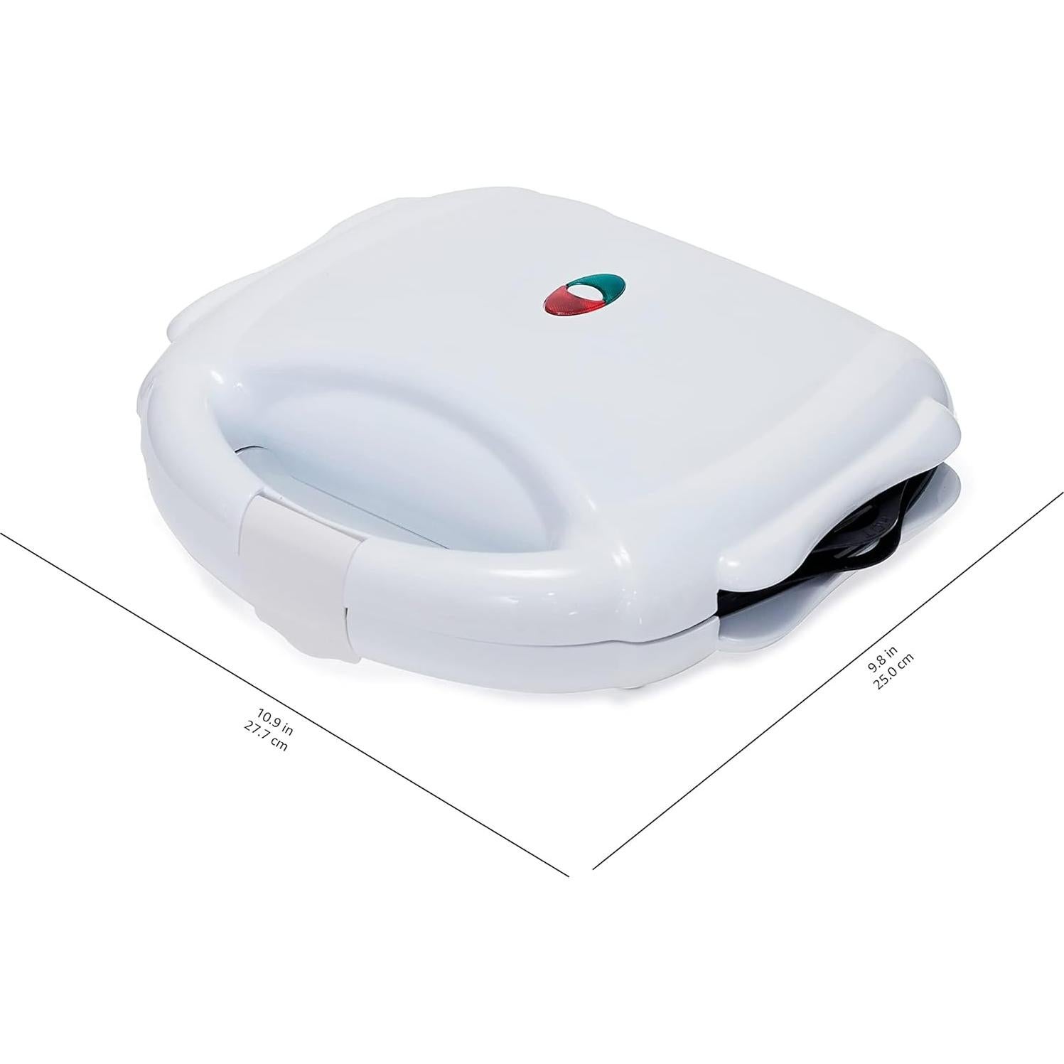 Máquina 3-en-1 Amazon Basics Waffle y Grill 700W Blanca