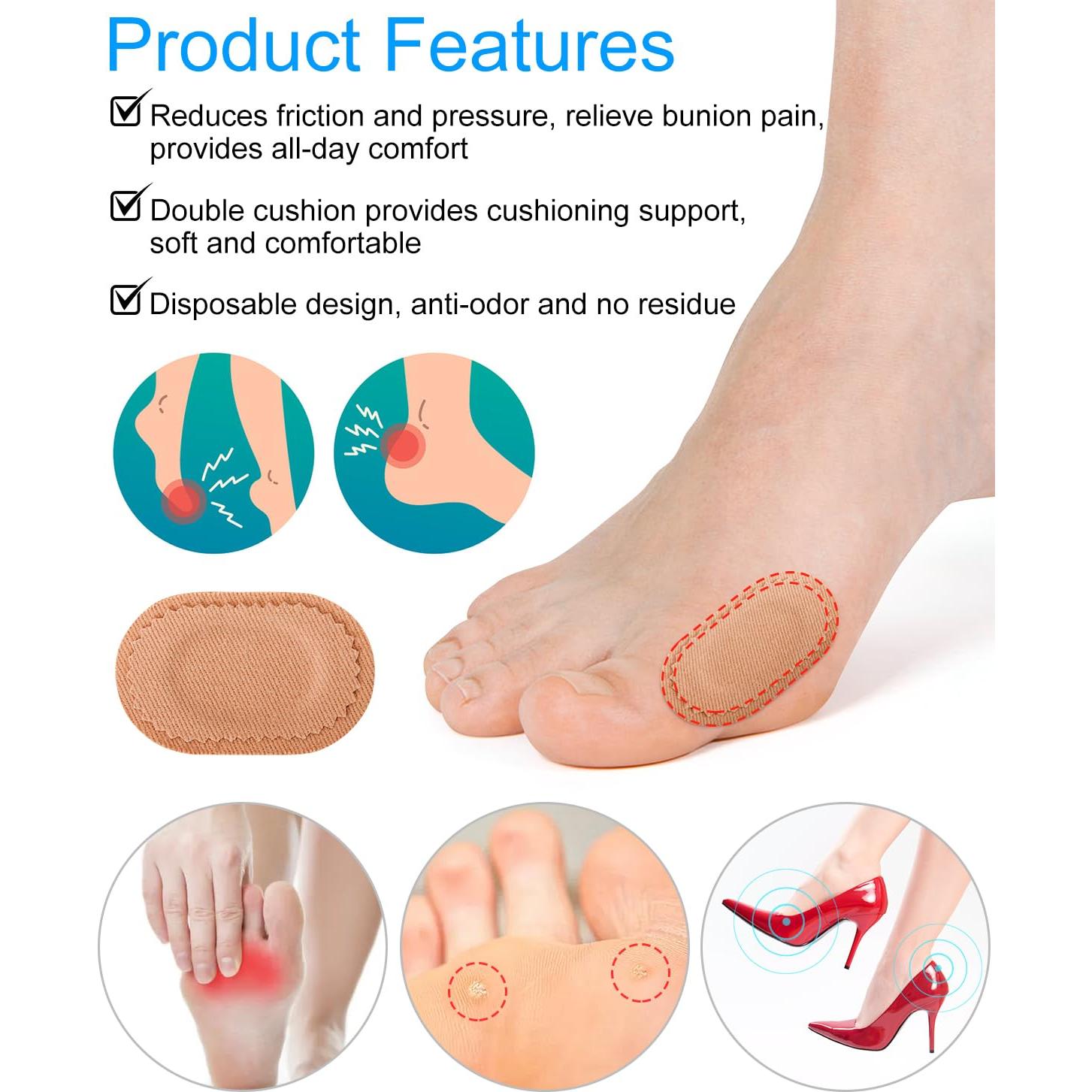 36 Almohadillas Protectores Juanetes JL-Health 14x13cm