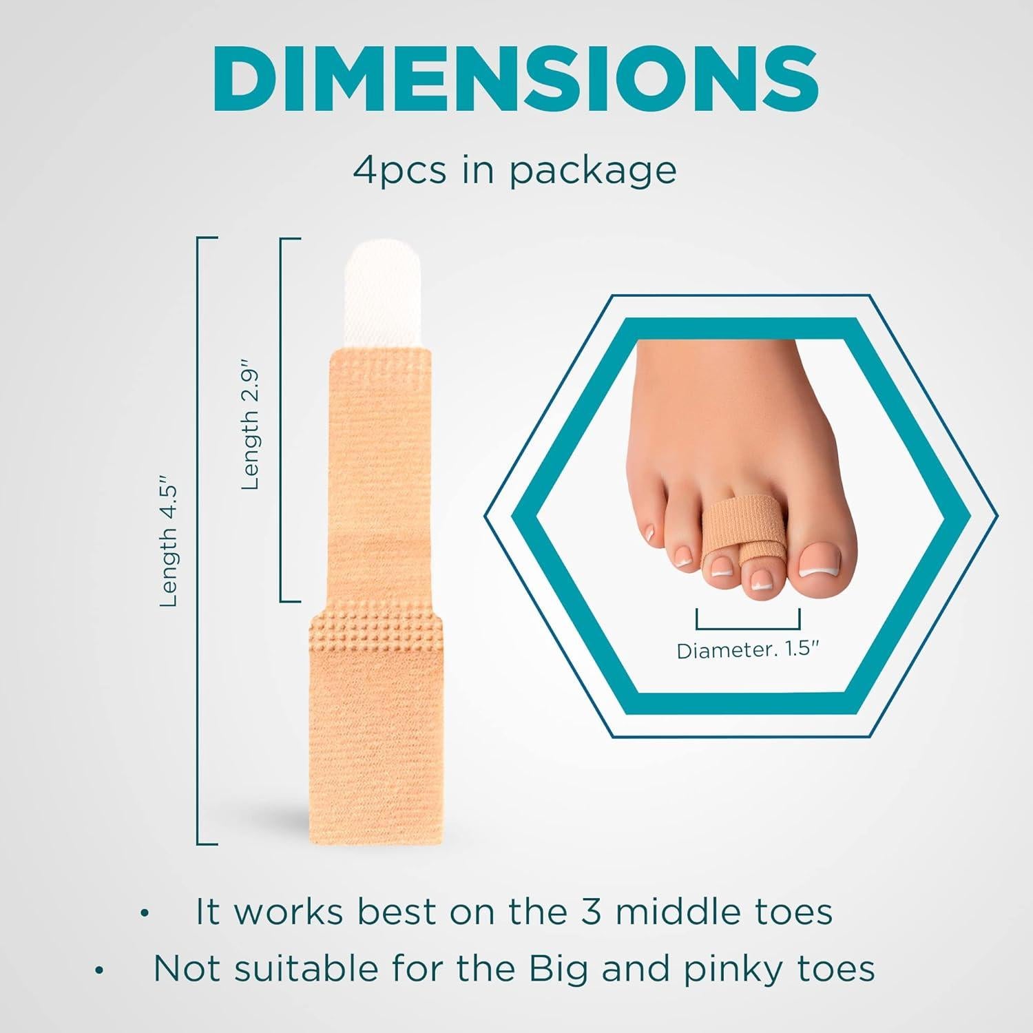 Corrector de dedos en martillo Homergy 4 unidades beige