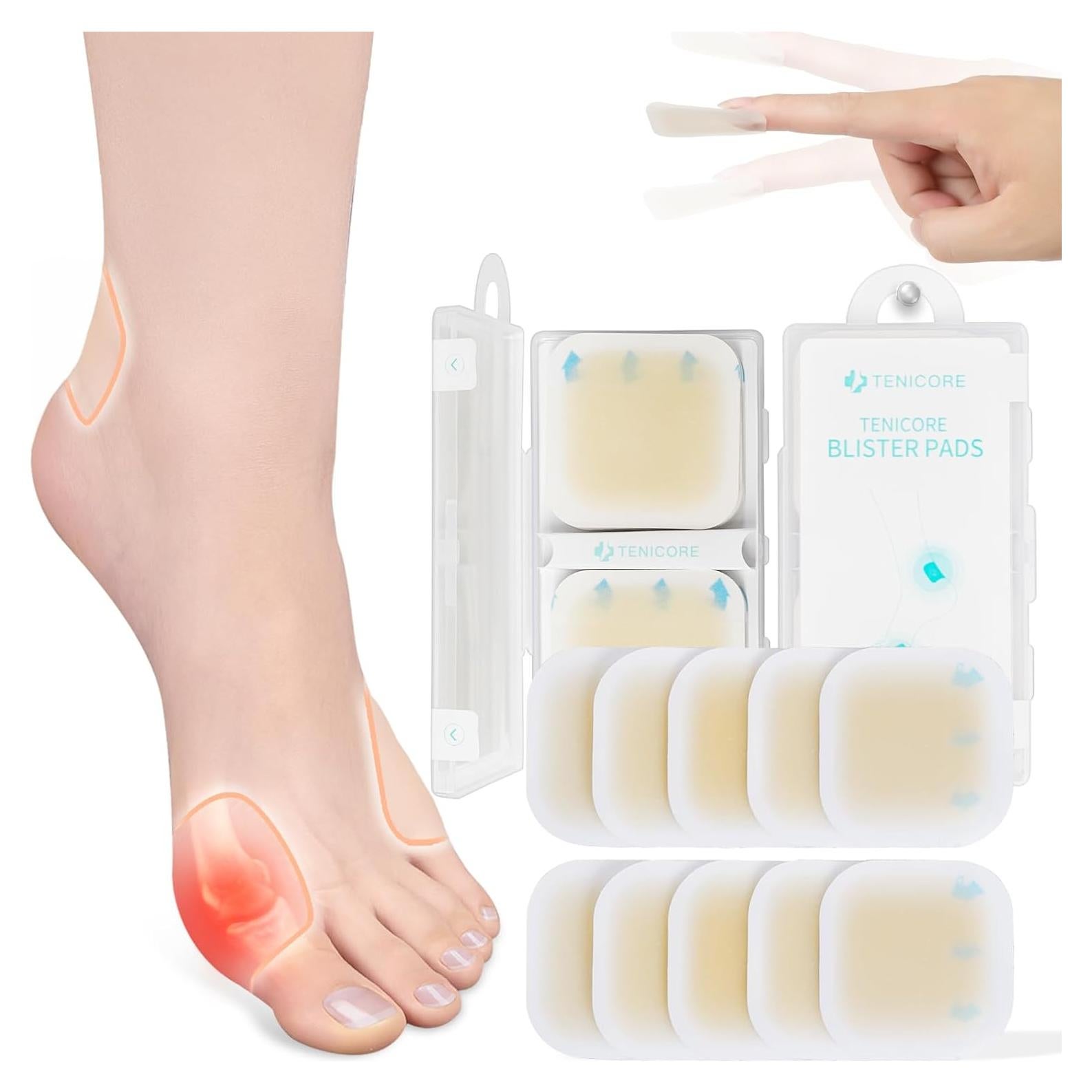 Cojines para Juanetes Tenicore 10PCS Impermeables 50x50mm