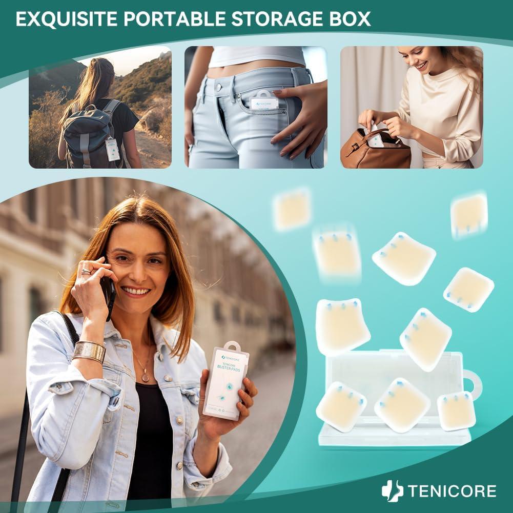 Cojines para Juanetes Tenicore 10PCS Impermeables 50x50mm