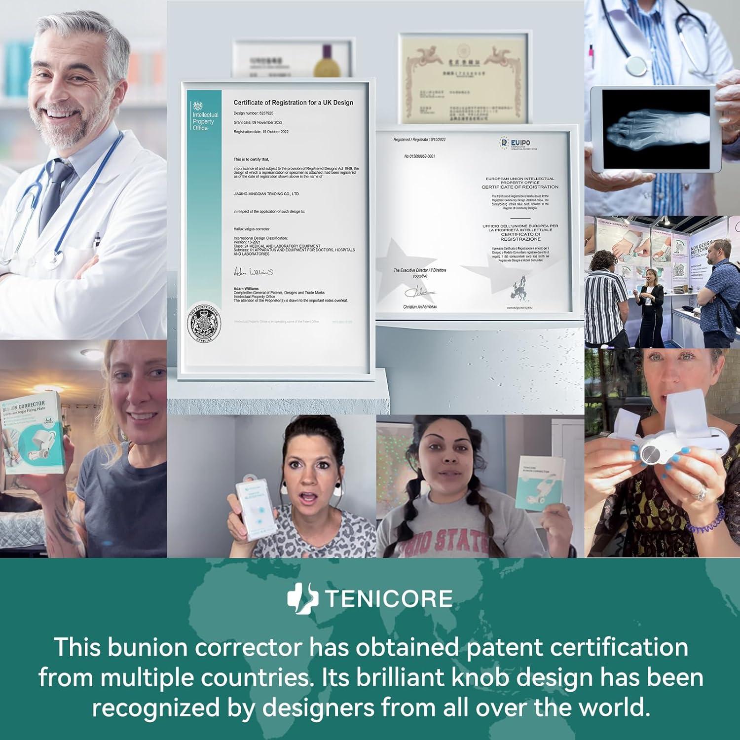 Cojines para Juanetes Tenicore 10PCS Impermeables 50x50mm