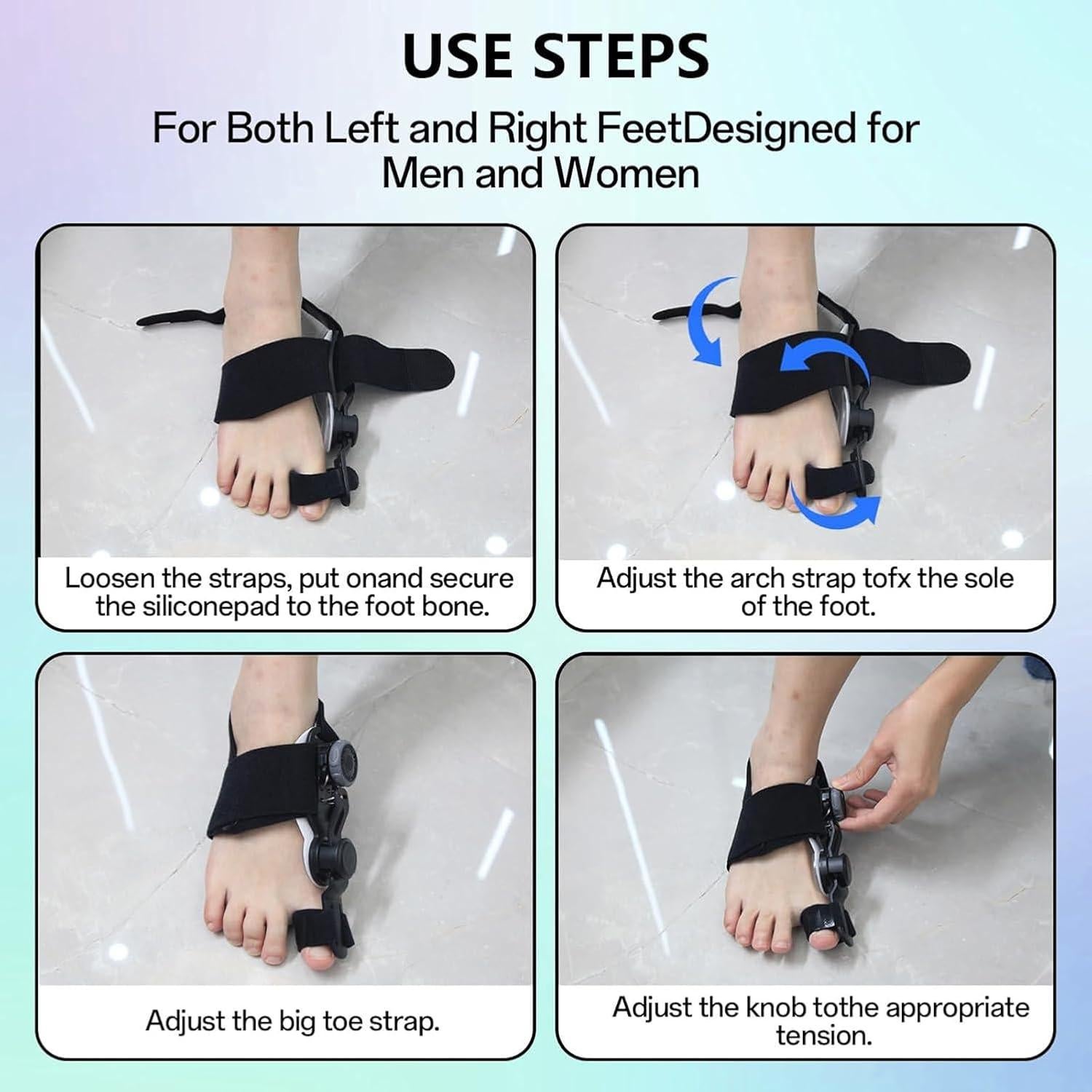 Corrector de Juanetes SEYAMIO Talla Única Negro Alivio Dolor