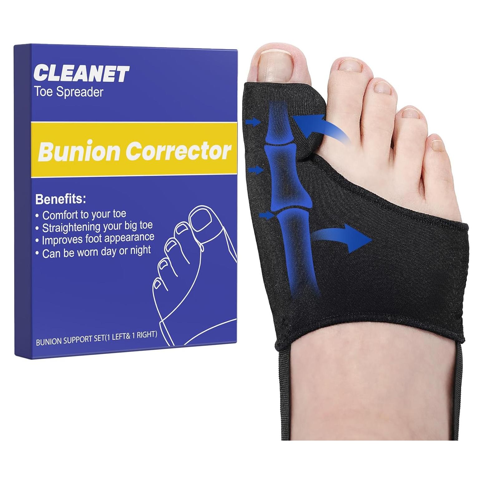 Corrector de Juanetes CLEANET Ajustable para Alivio Diurno y Nocturno