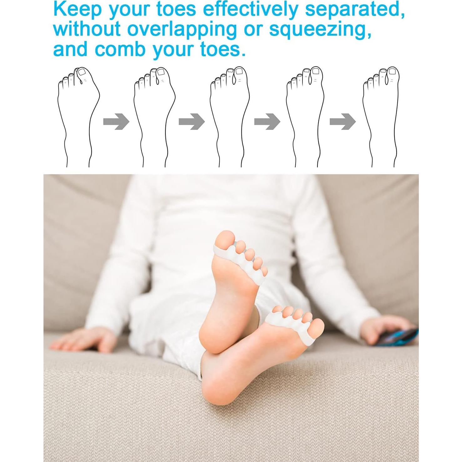 Separadores de Dedos de Gel Golbylicc para Juanetes - 3 Pares