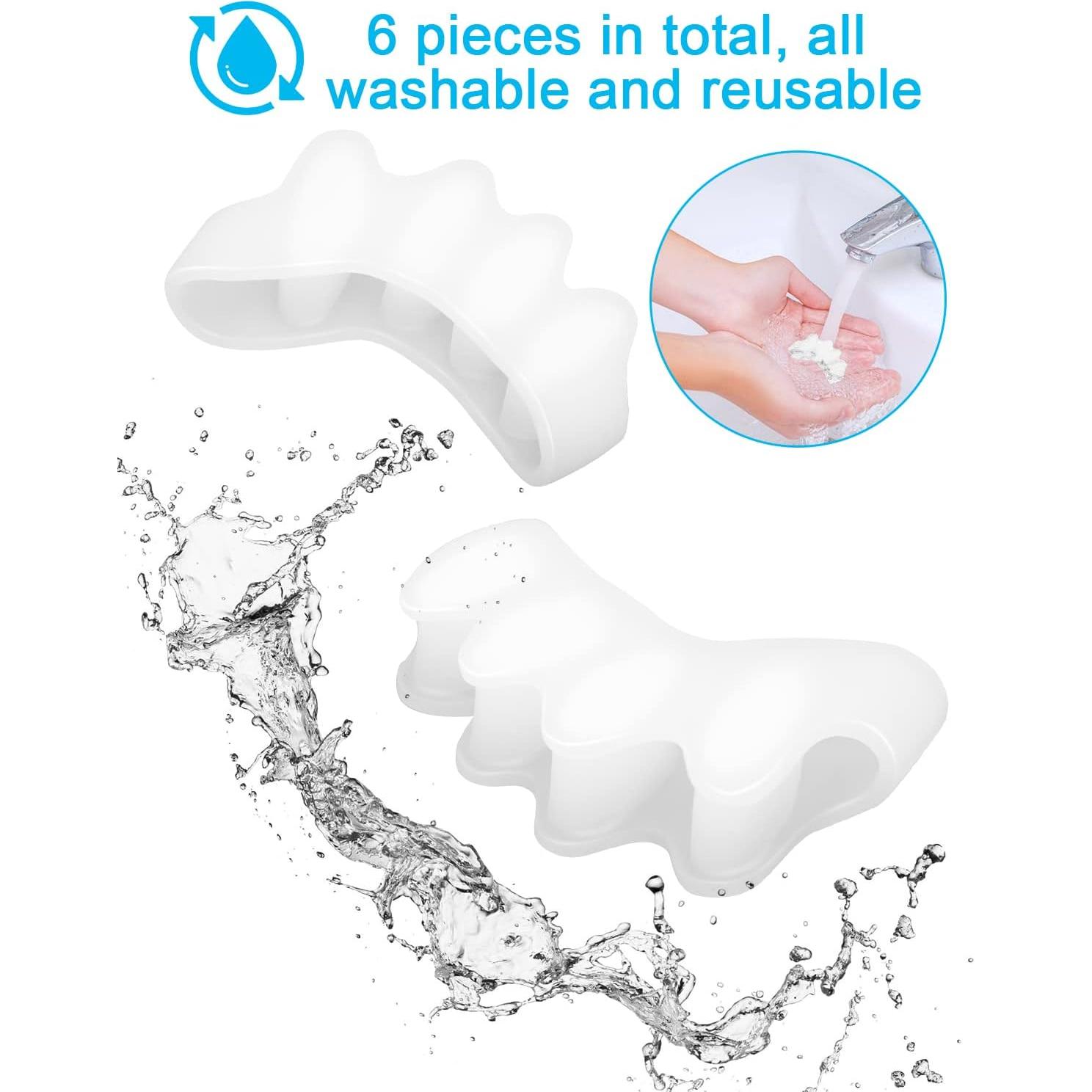 Separadores de Dedos de Gel Golbylicc para Juanetes - 3 Pares