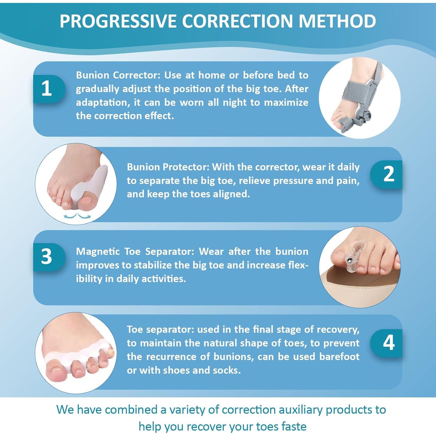 Corrector de Juanetes Ajustable Mejorado para Alivio - 1 Pcs