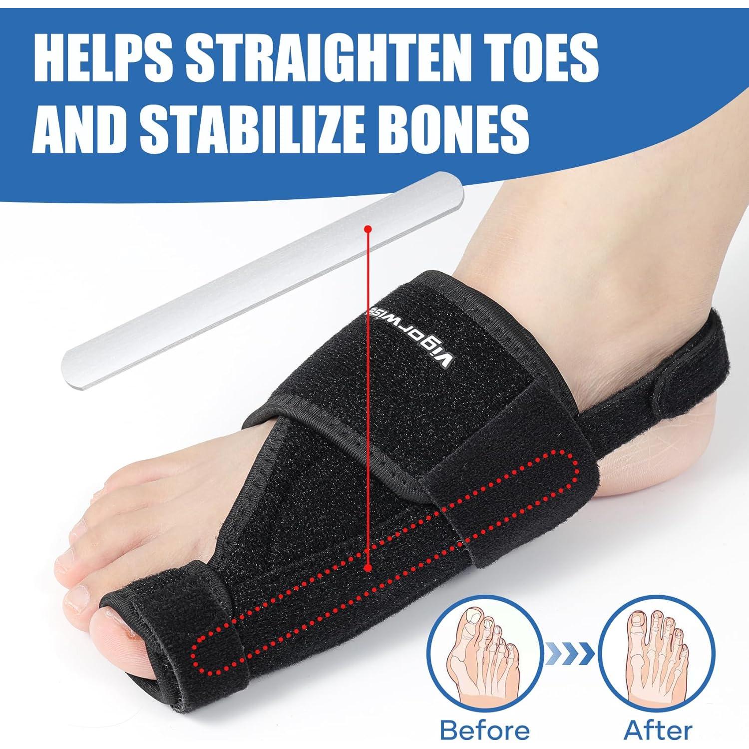 Corrector de Juanetes Vigorwise 2 Piezas Aluminio Ajustable