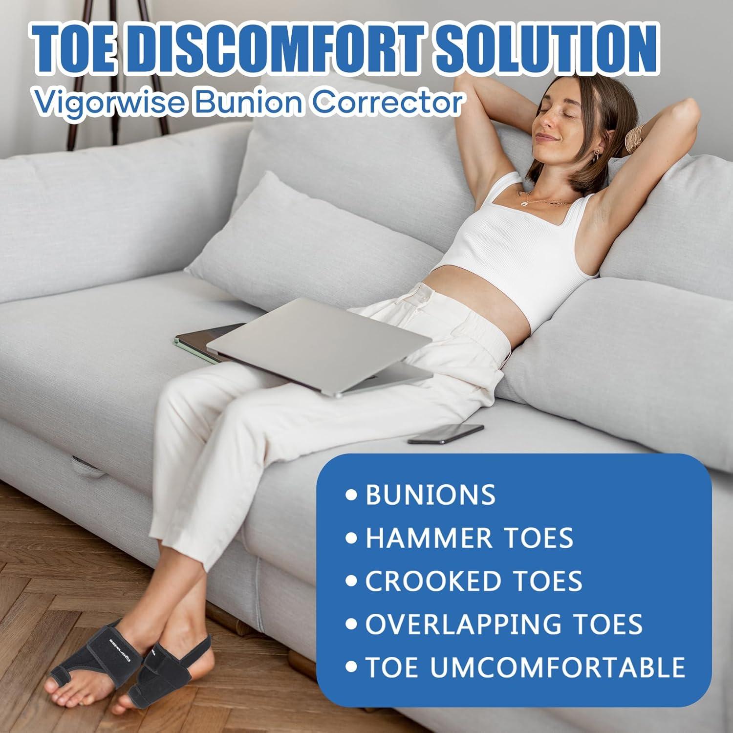 Corrector de Juanetes Vigorwise 2 Piezas Aluminio Ajustable