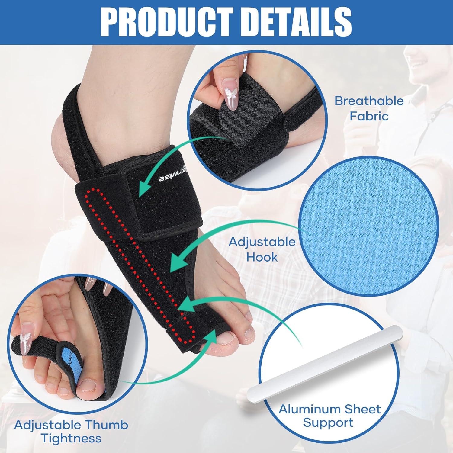 Corrector de Juanetes Vigorwise 2 Piezas Aluminio Ajustable