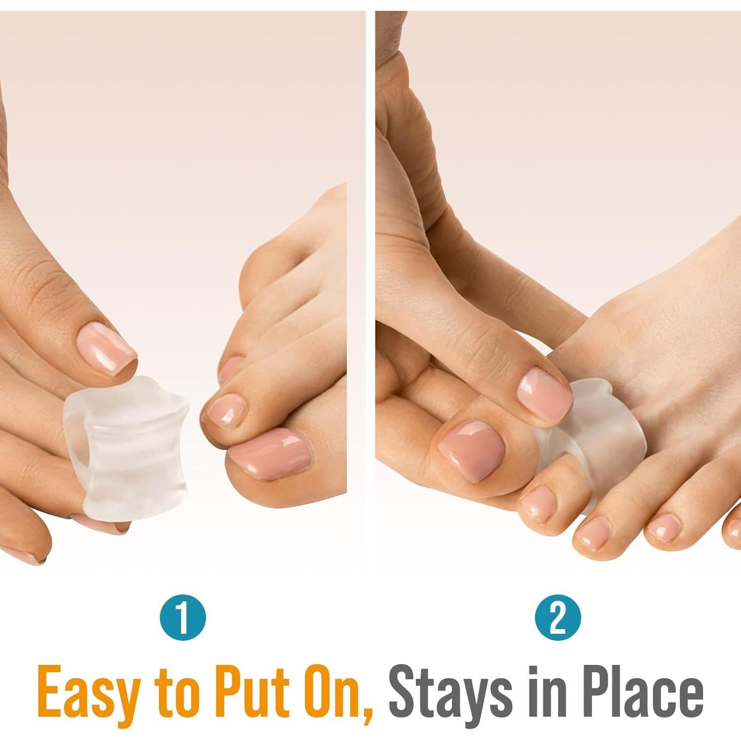 Separadores de Dedos del Pie 5 STARS UNITED - 4 Piezas Gel