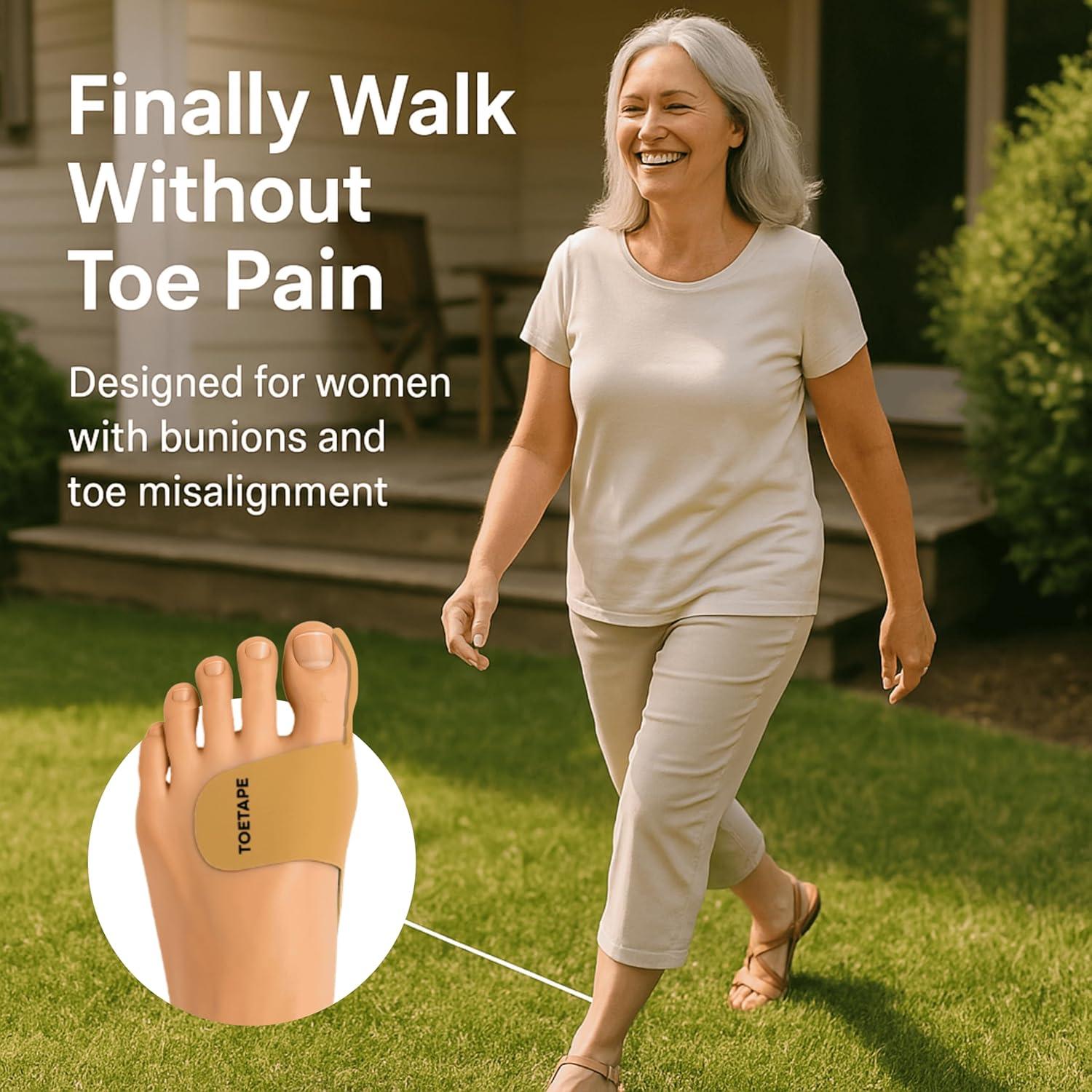 Corrector de Juanetes y Cinta Kinesiotape TWILL 80 Piezas