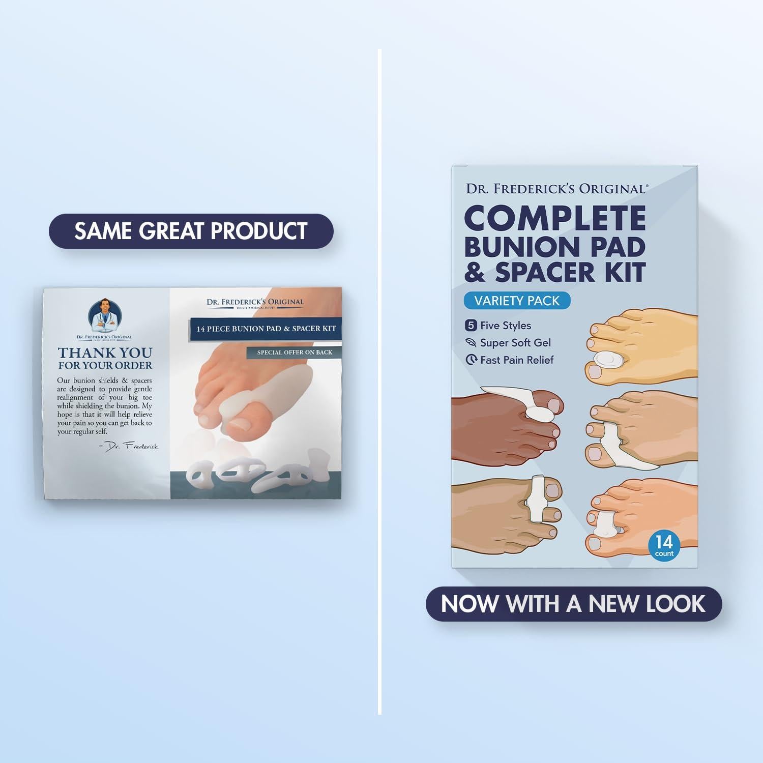 Kit Corrector de Juanetes Dr. Frederick 14 Piezas Alivio Rápido